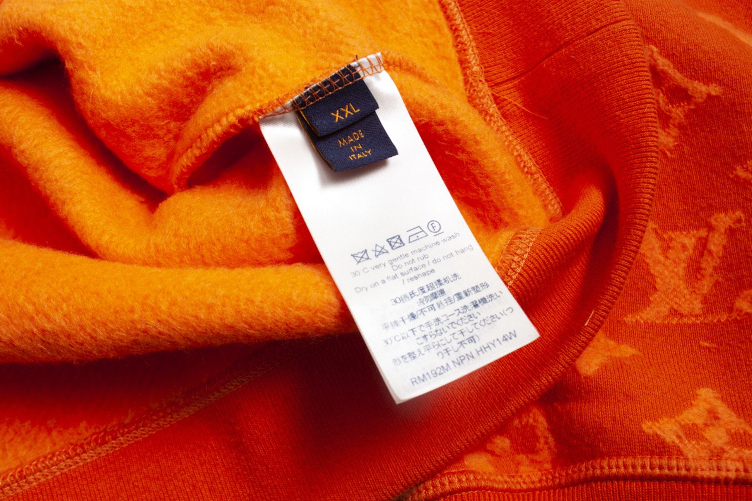 Louis Vuitton, orange monogram crewneck sweatshirt - Unique