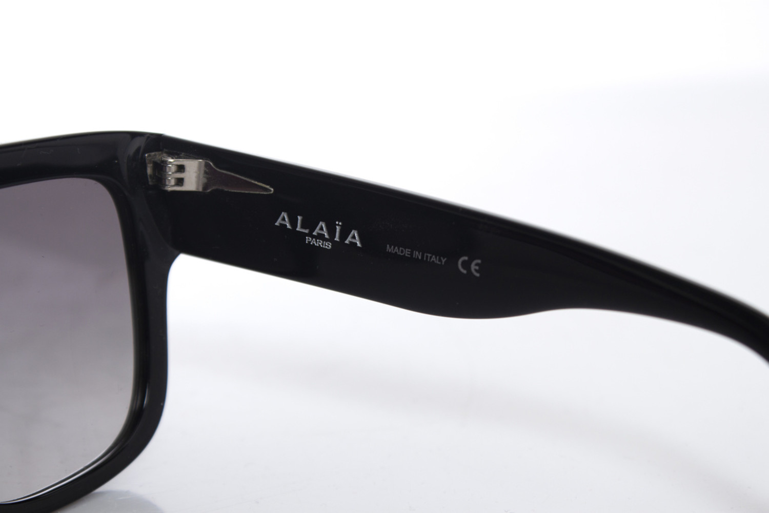 Azzedine Alaia, Black rectangular gradient sunglasses  display picture 1