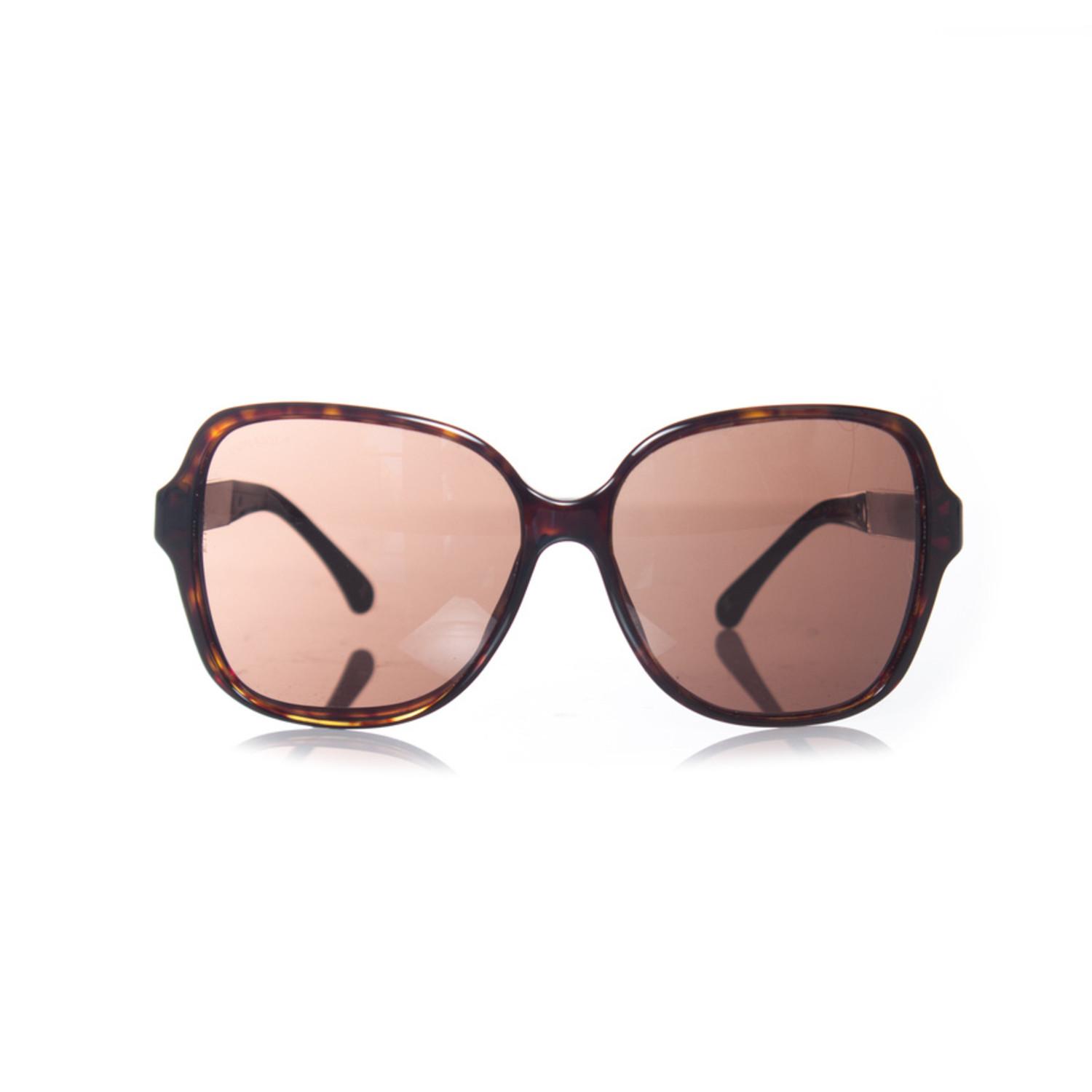Chanel, Oversized brown square miroir sunglasses - Unique Designer Pieces