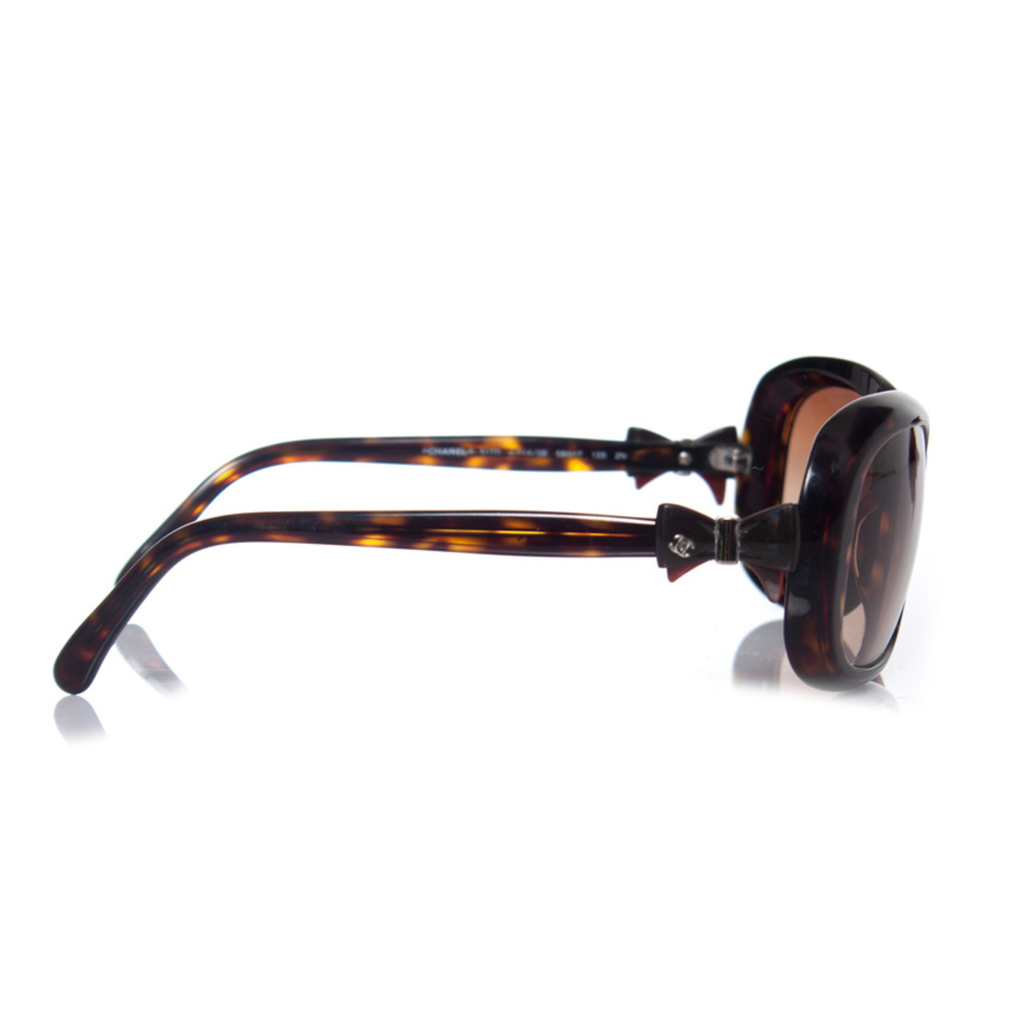 Chanel, Brown Havana bow sunglasses - Unique Designer Pieces