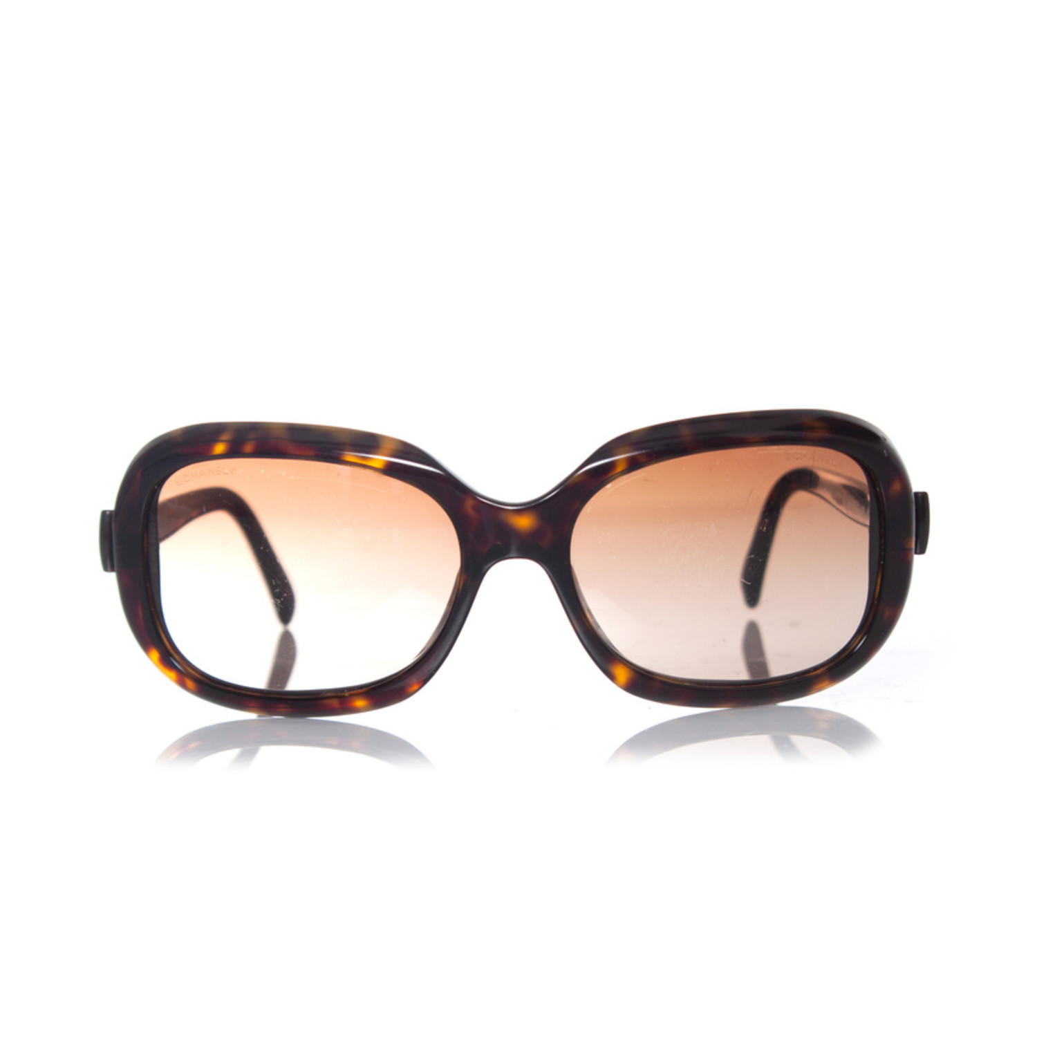 Chanel, Brown Havana bow sunglasses - Unique Designer Pieces