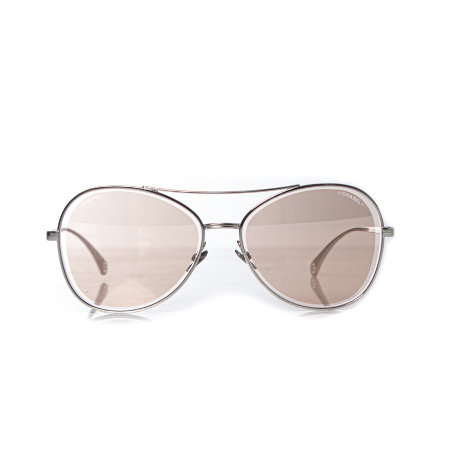 Chanel, Pilot sunglasses with metal silver frame - Unique Designer Pieces