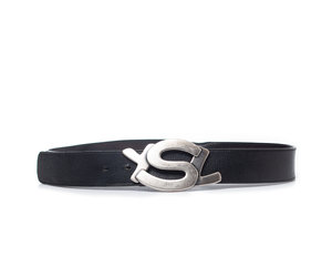Yves Saint Laurent, YSL silver buckle belt - Unique Designer