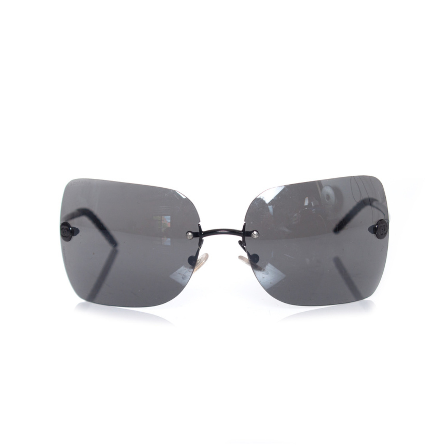 Chanel, rimless sunglasses in black - Unique Designer Pieces