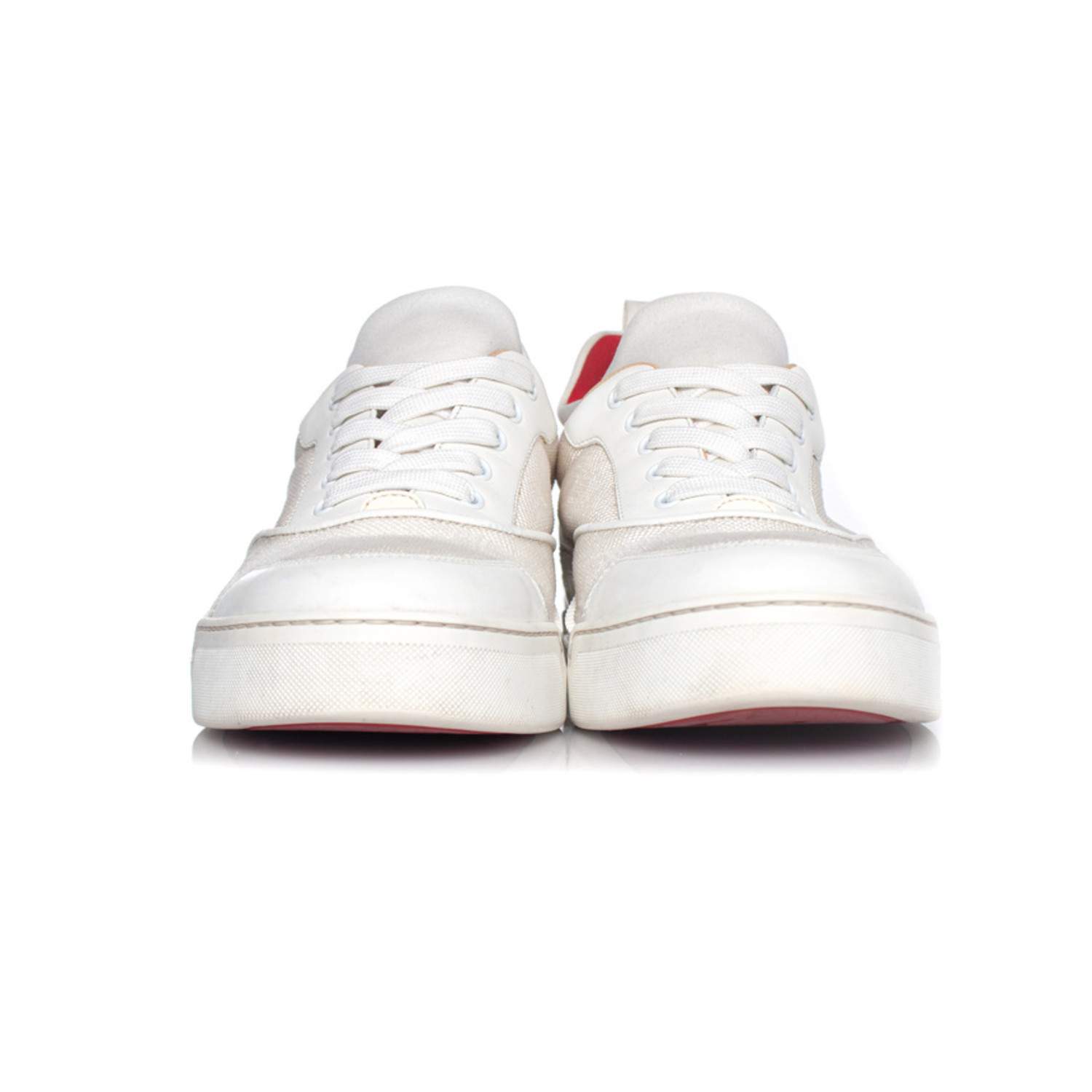 Aurelien leather low trainers Christian Louboutin White size 45 EU in  Leather - 30620941
