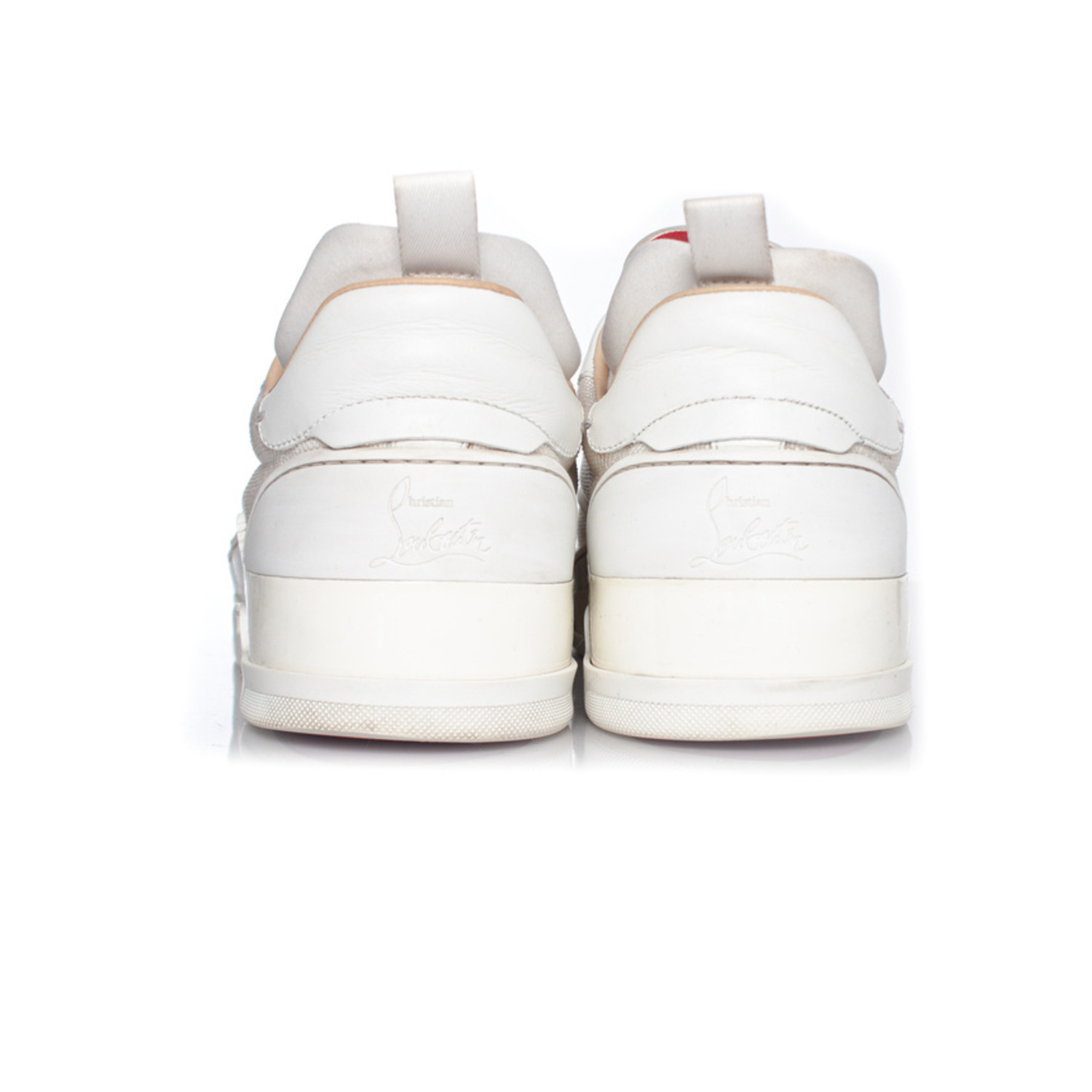 red bottoms sneakers louboutin aurelien white
