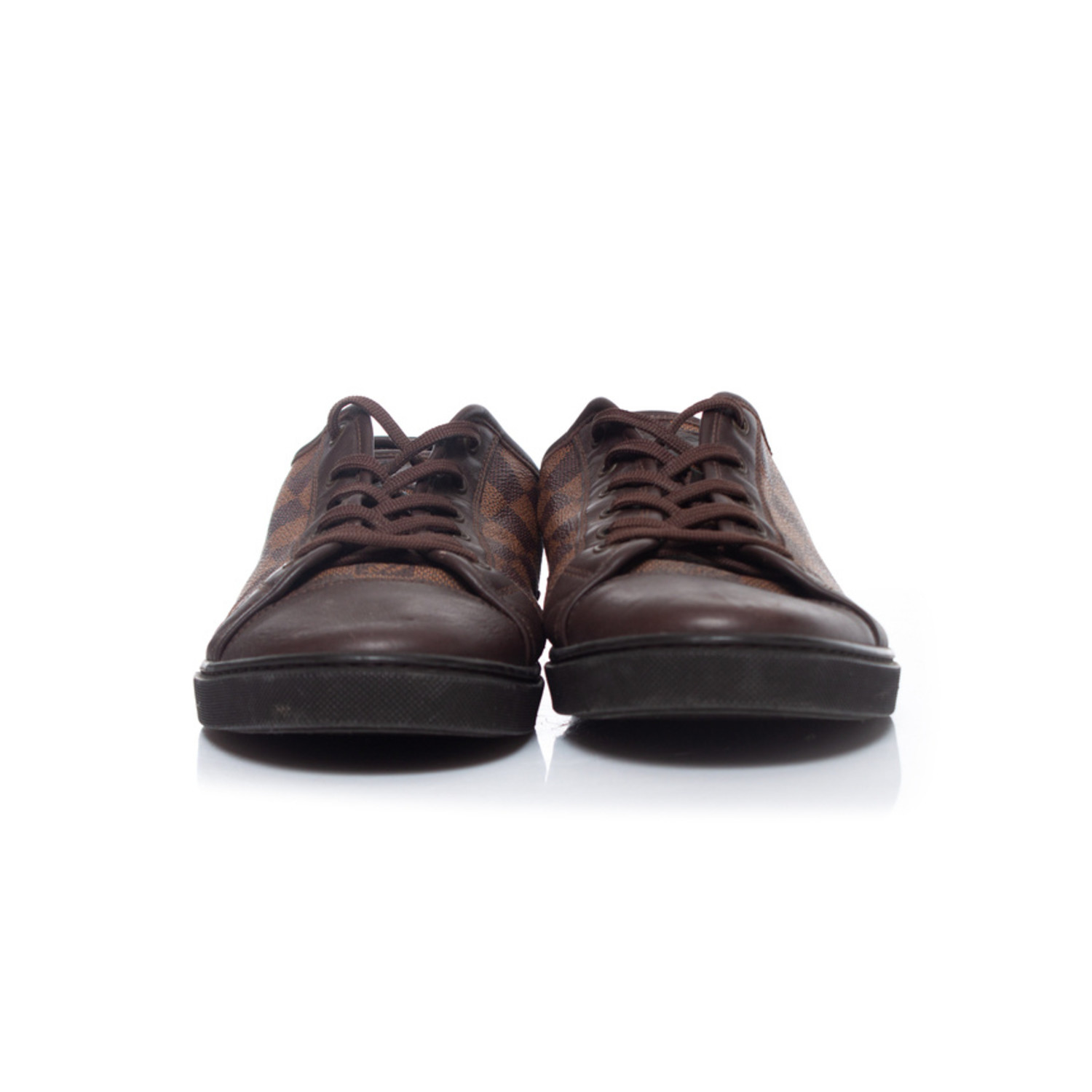 Louis Vuitton Brown Damier Ebene Canvas Low Top Sneakers UK 8/EU