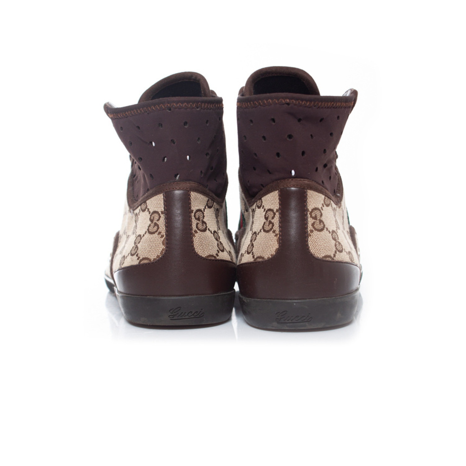Gucci, GG canvas hoge sneakers in bruin - Unique Designer Pieces