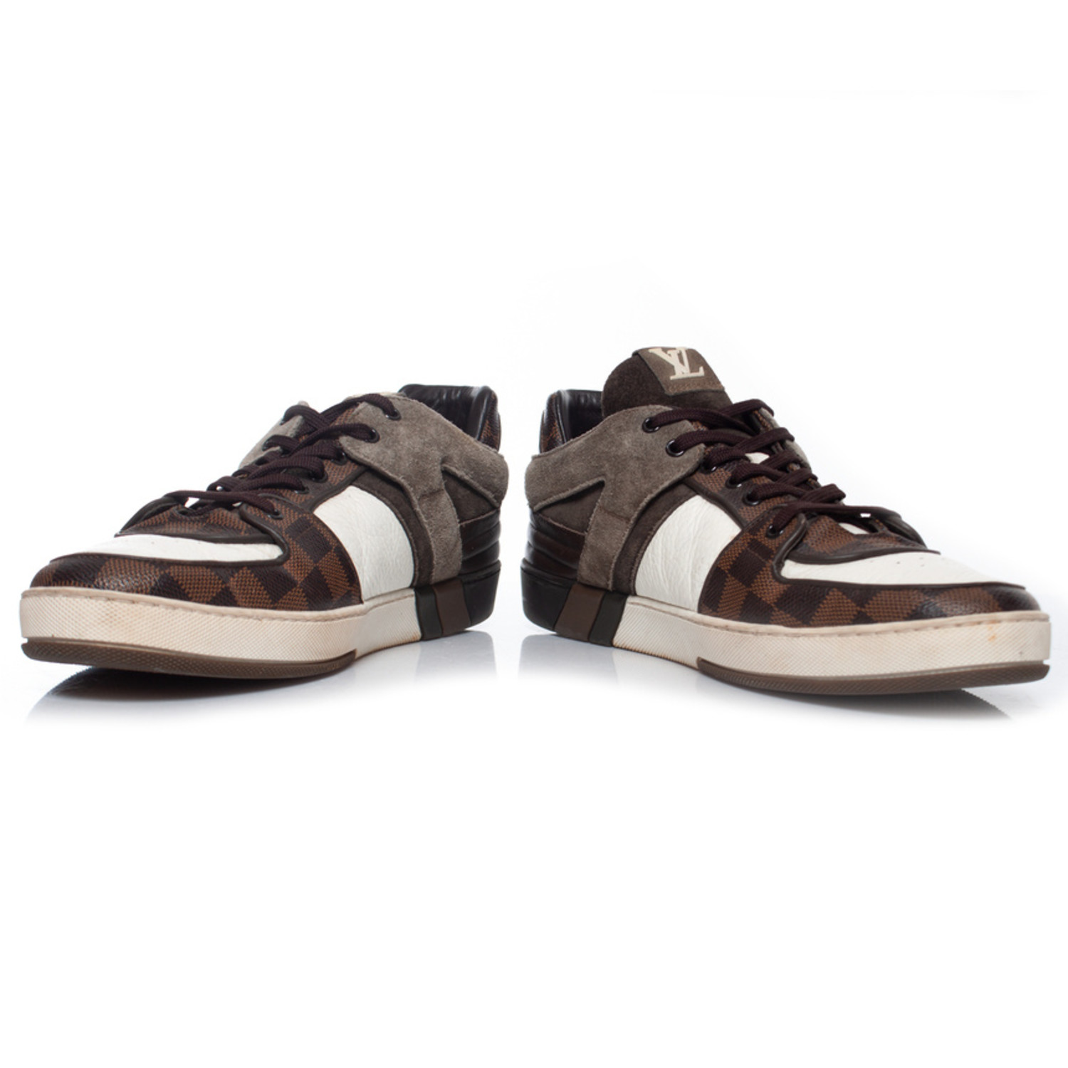 Louis Vuitton Brown Damier Ebene Canvas and Leather Low Top Sneakers Size  35.5 Louis Vuitton | The Luxury Closet