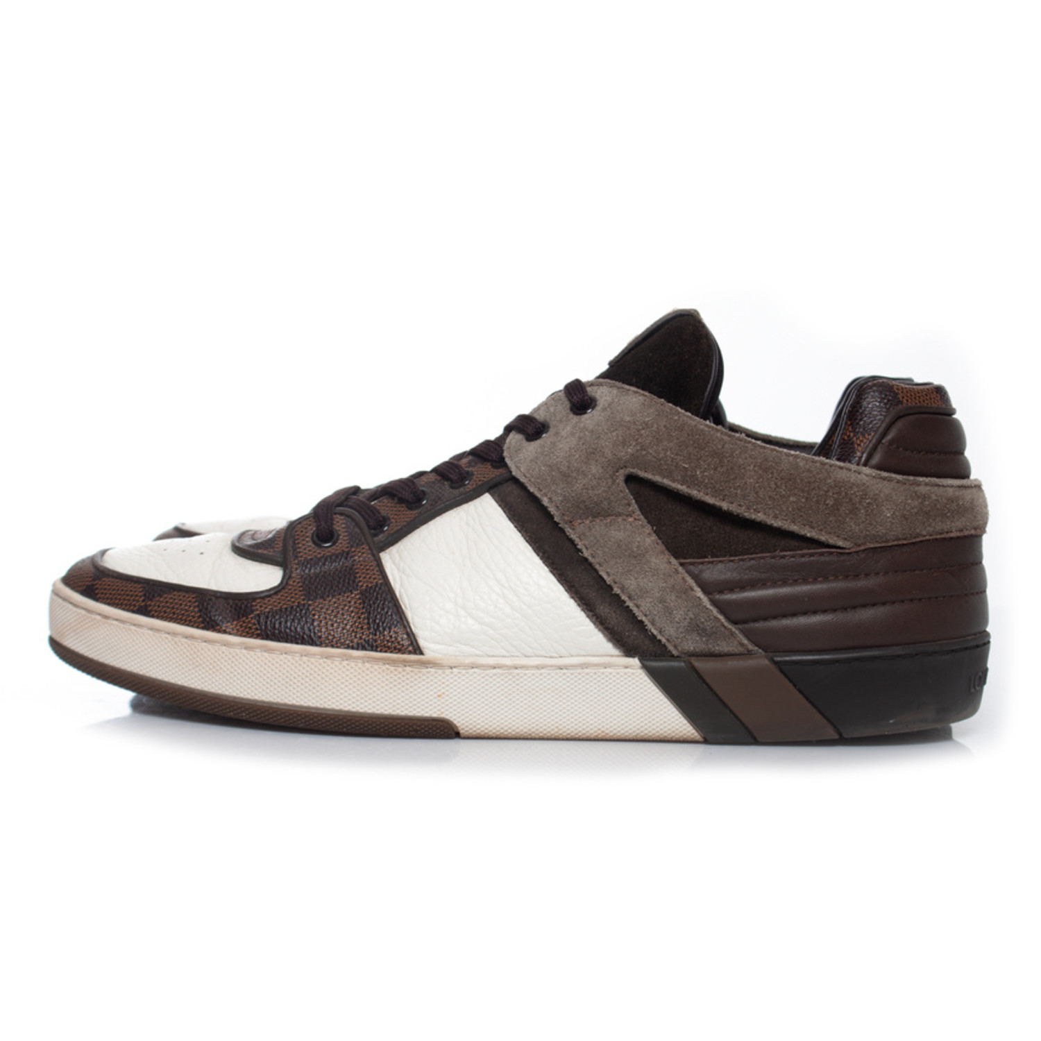 Louis Vuitton Brown Damier Ebene Canvas and Leather Low Top Sneakers Size  35.5 Louis Vuitton | The Luxury Closet