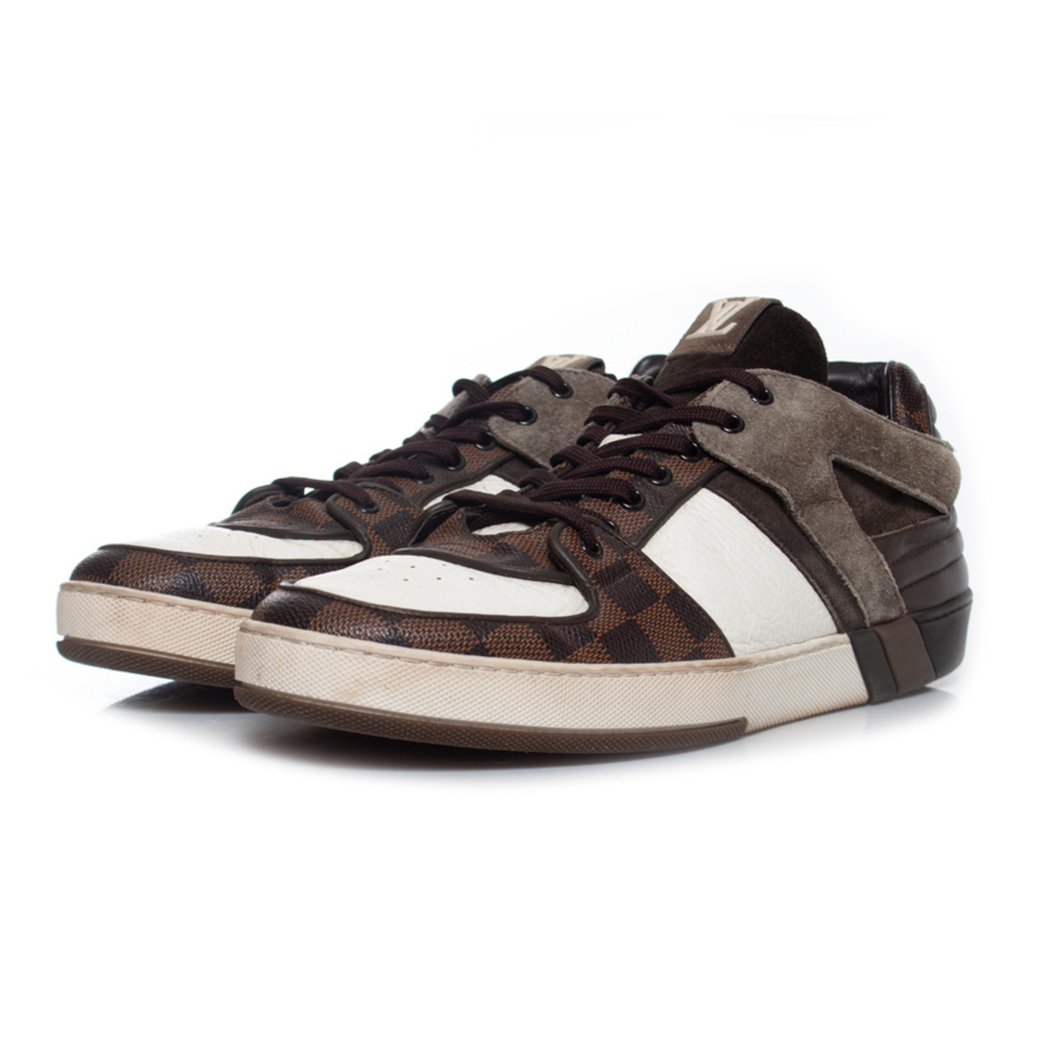 Louis Vuitton Brown & White Damier Trainers