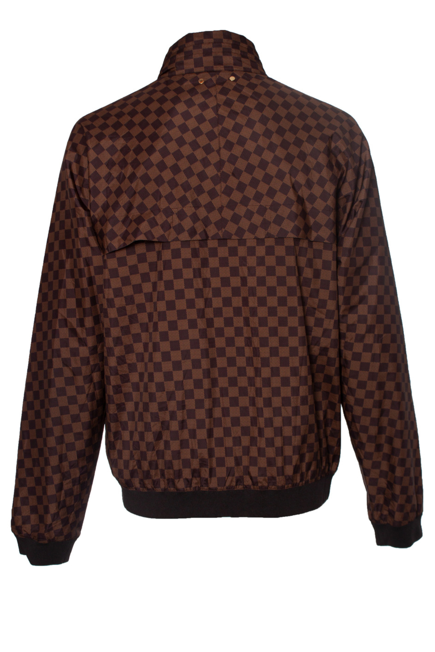 LOUIS VUITTON c.2013 Brown Damier Ebene Reversible Windbreaker Jacket