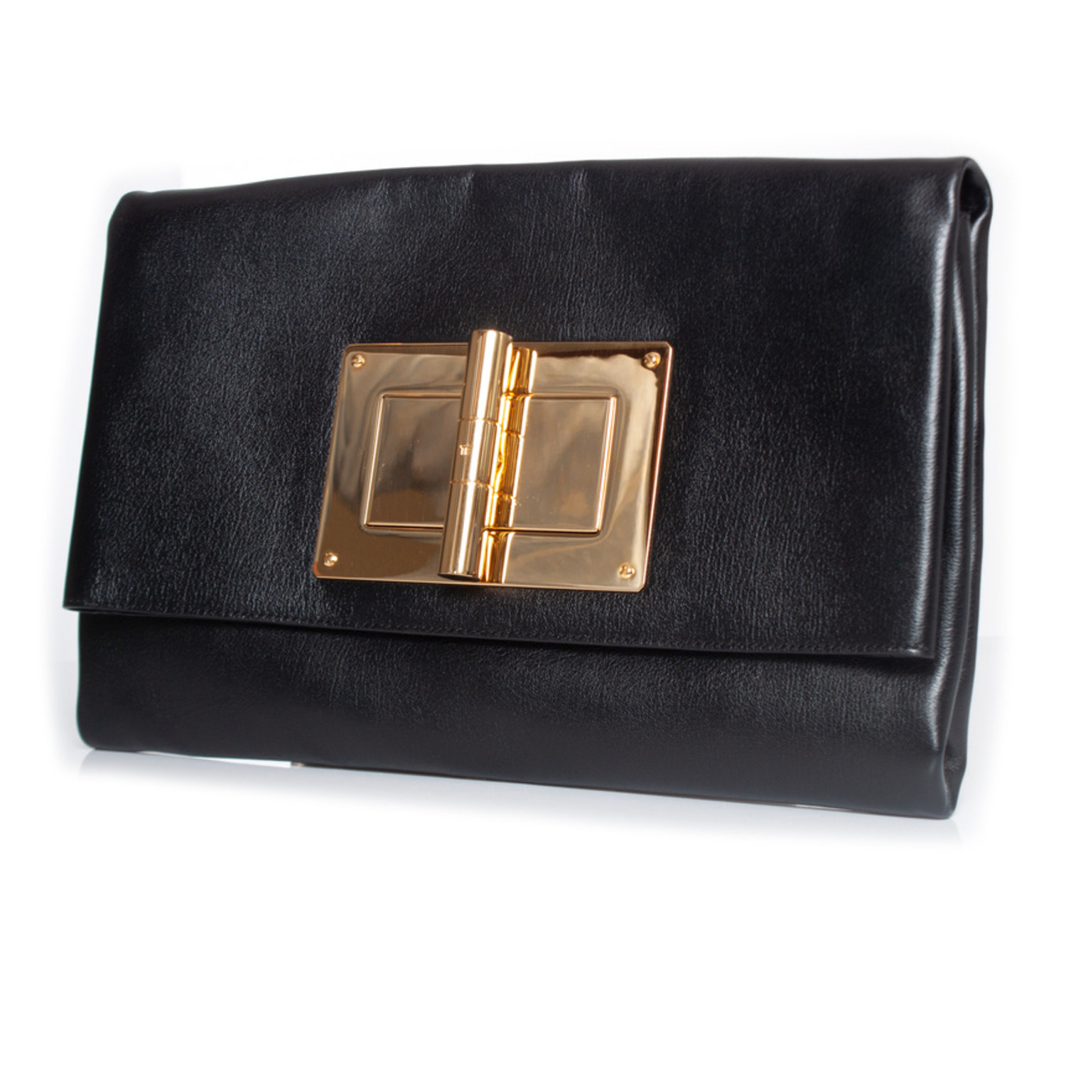 Tom Ford, oversized turn lock clutch - Unique Designer Pieces