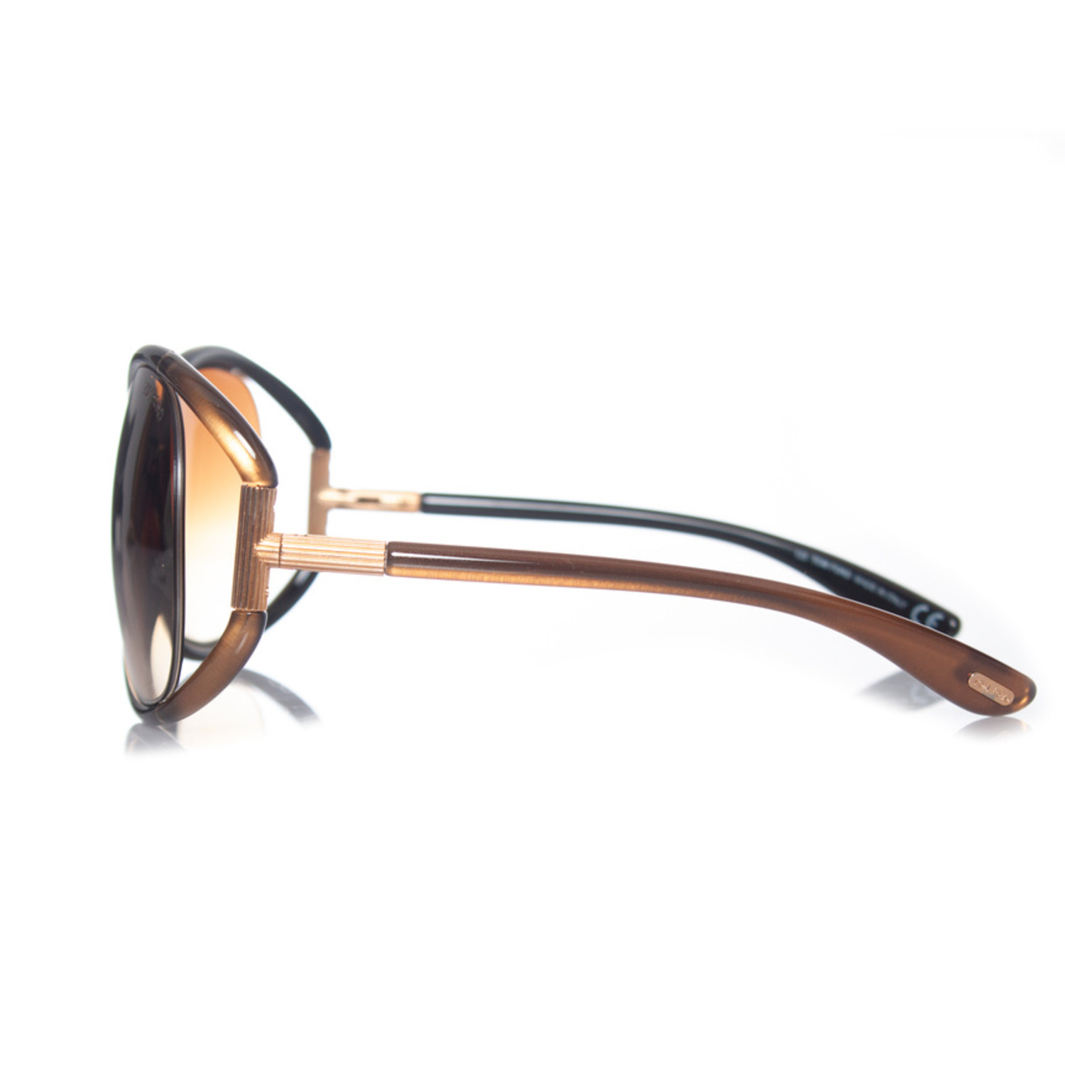 Tom Ford, Olivia sunglasses in brown and gold - Unique Designer Pieces