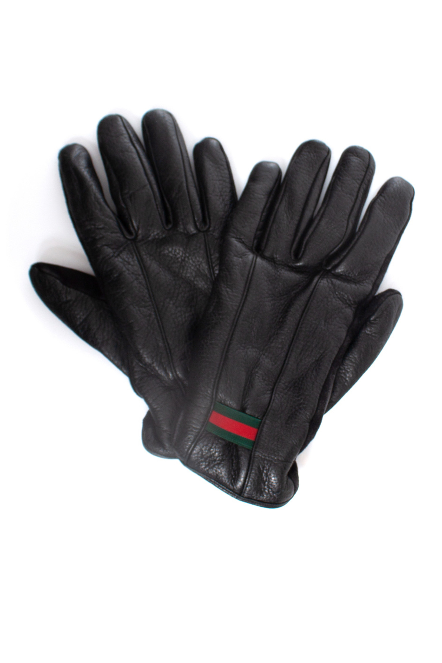 Gucci, black leather gloves - Unique Designer Pieces