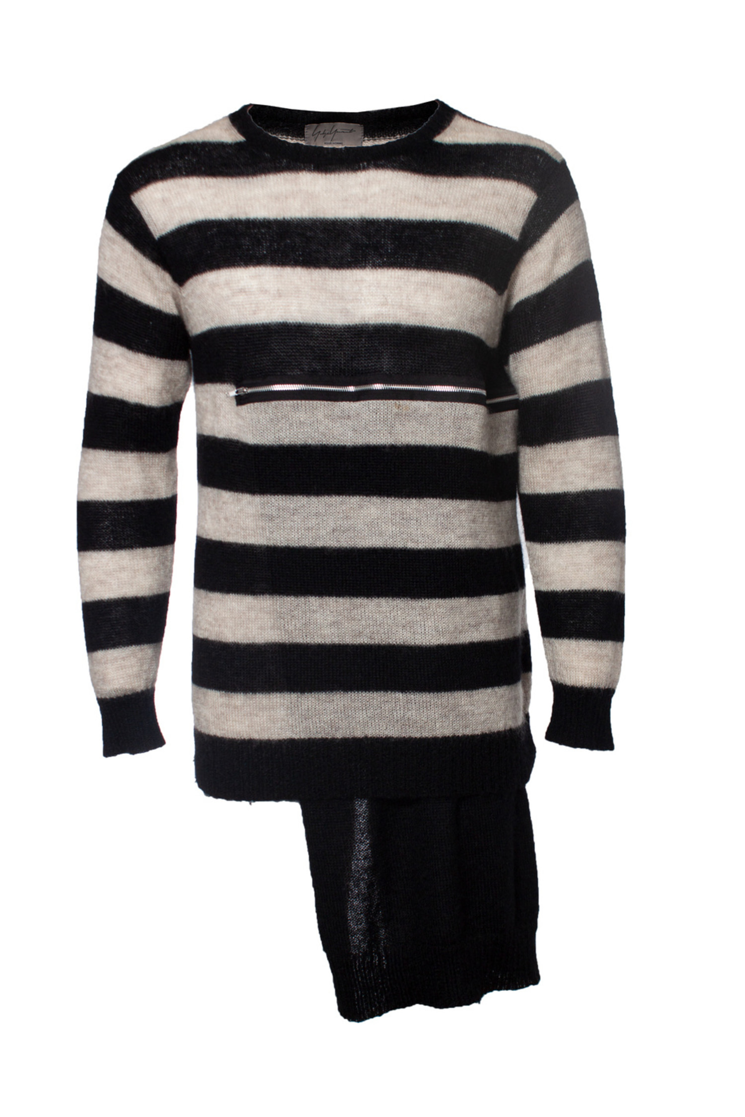 Yohji Yamamoto, Striped sweater with zipper - Unique Yohji Yamamoto, Striped sweater with zipper - Unique