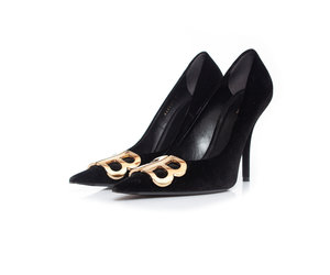Balenciaga bb velvet store pumps