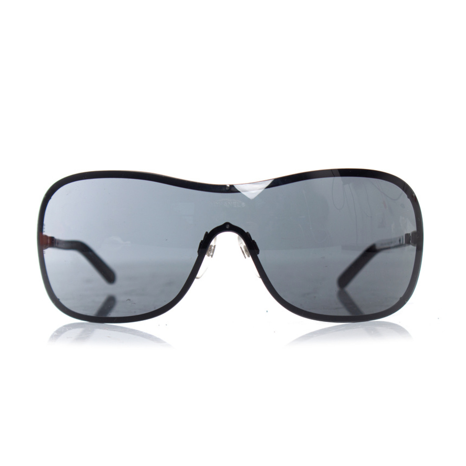 Authentic Black Chanel 4170-H Shield Sunglasses