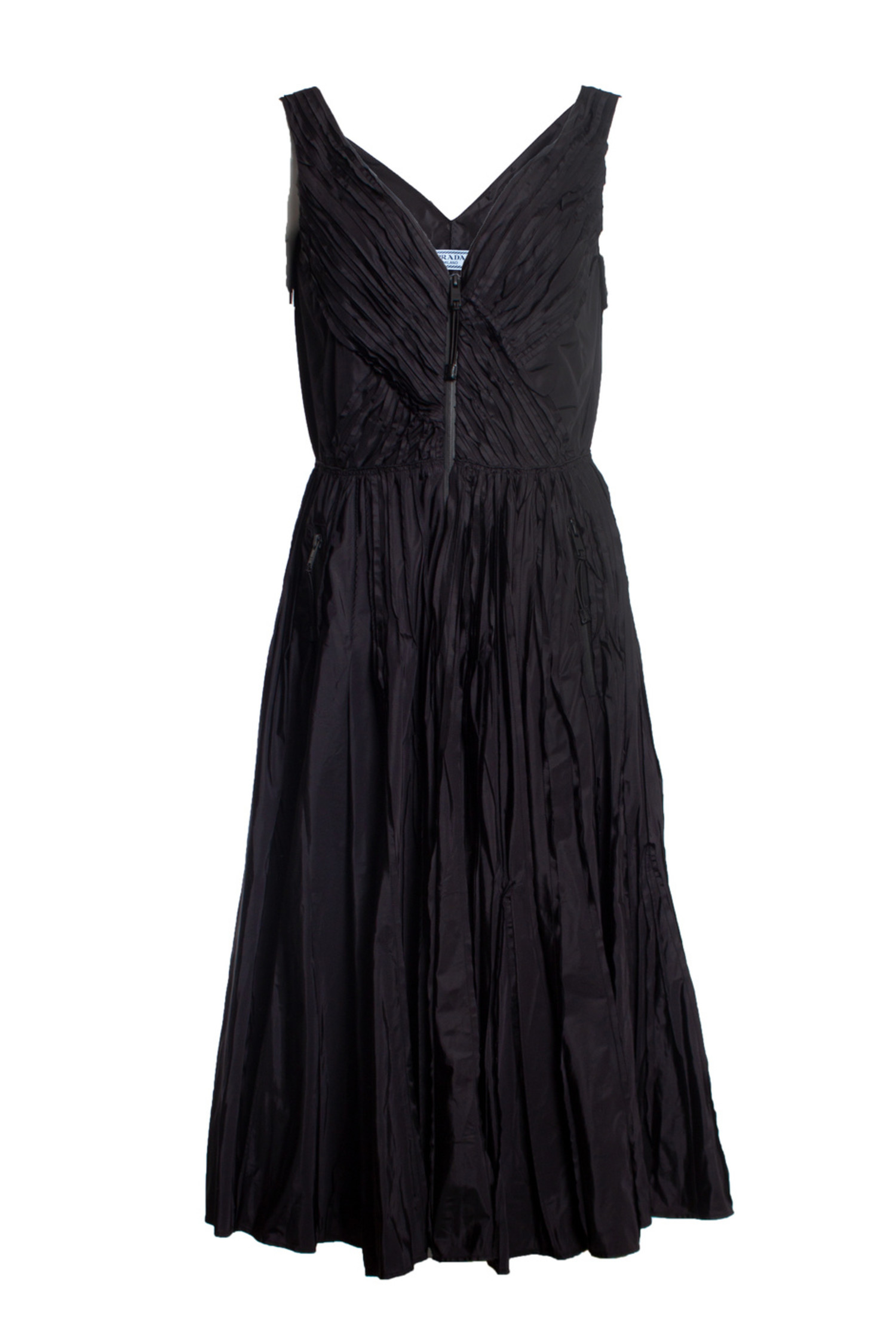 ワンピース PRADA BLACK LINEN BLEND DRESS Prada, Black sleeveless dress - Unique Designer Pieces