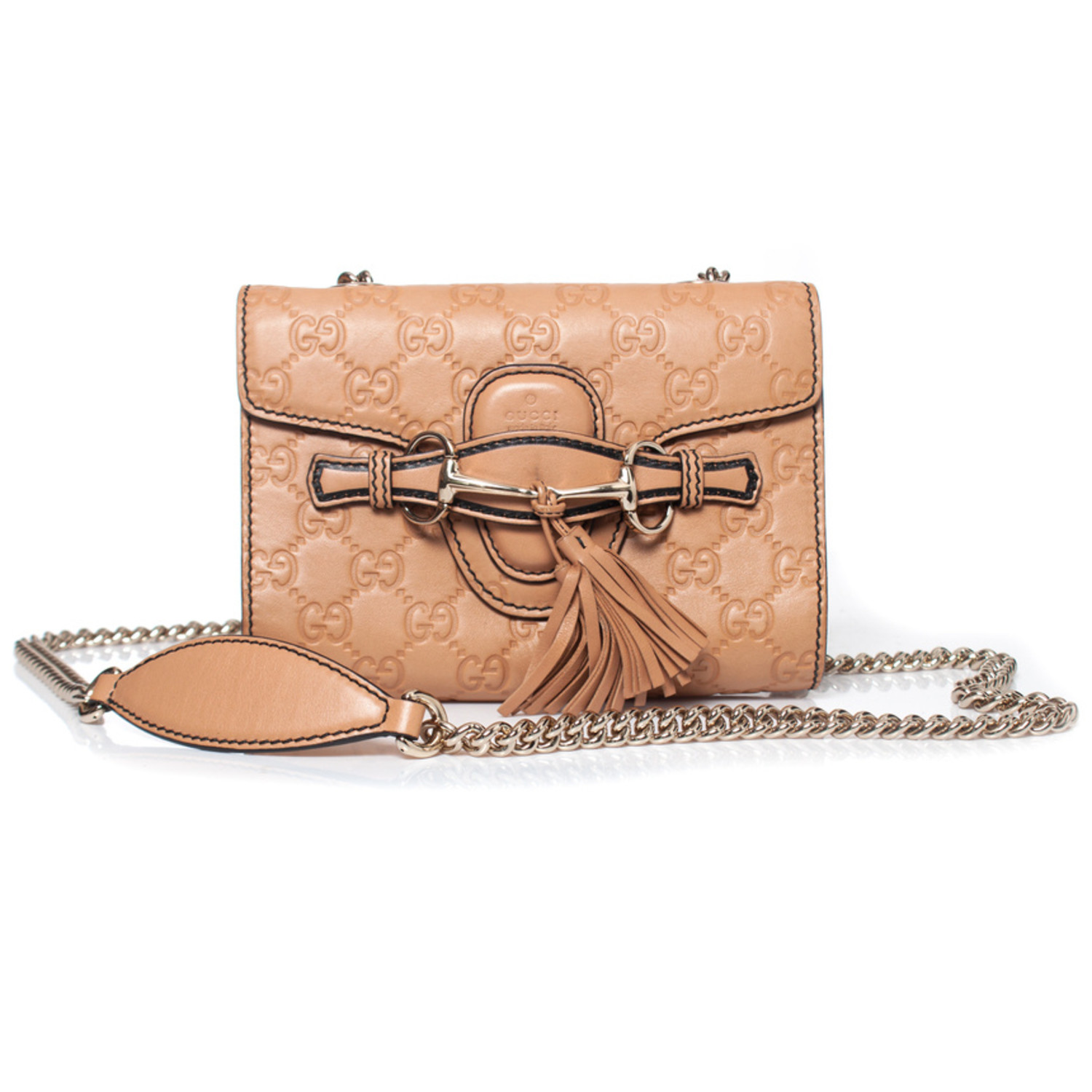 Gucci, GG embossed leather crossbody bag - Unique Designer Pieces