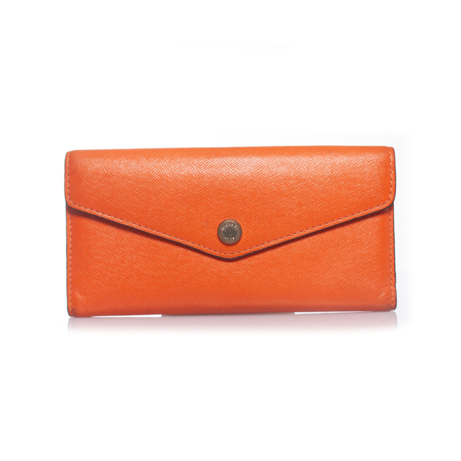 Michael Kors, orange leather wallet - Unique Designer Pieces