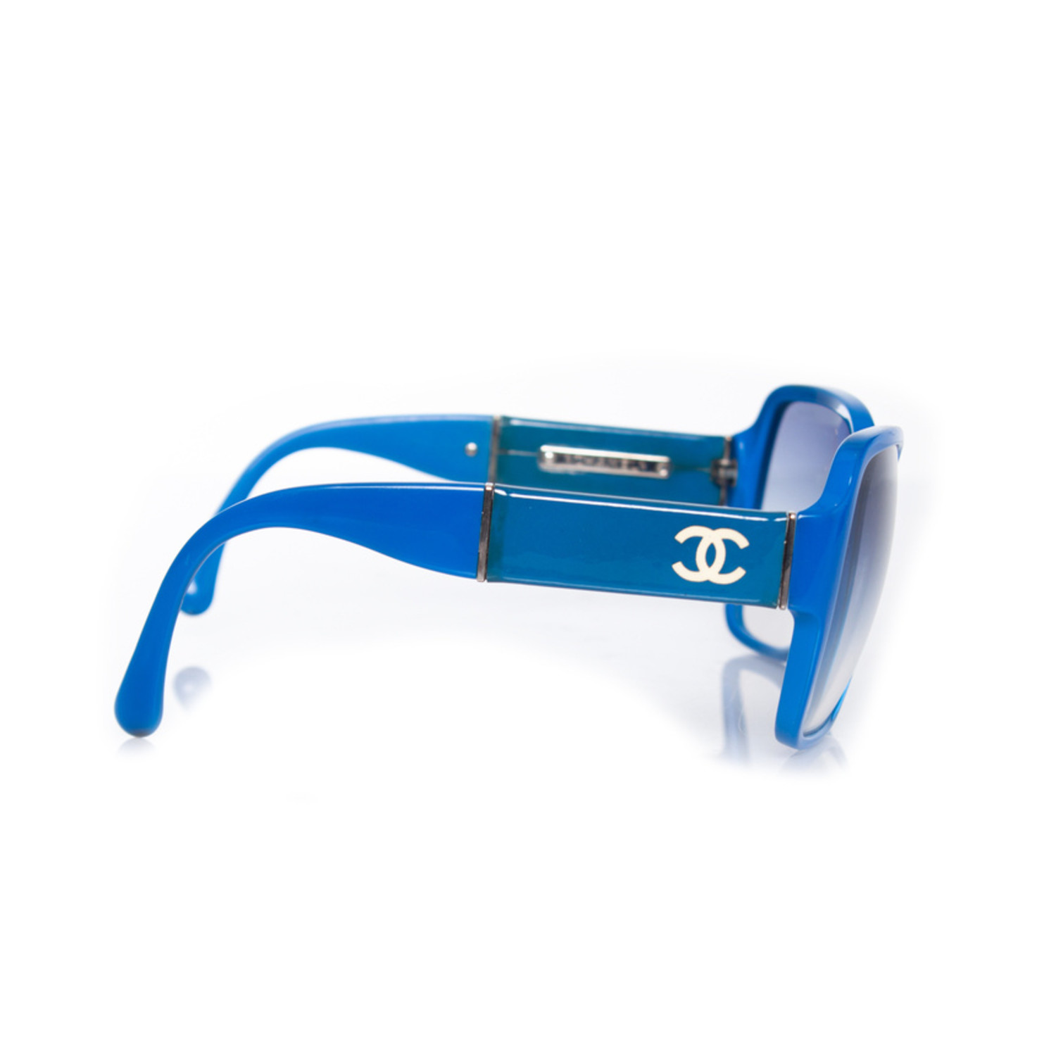 Chanel, Blue vintage square sunglasses - Unique Designer Pieces display picture 1