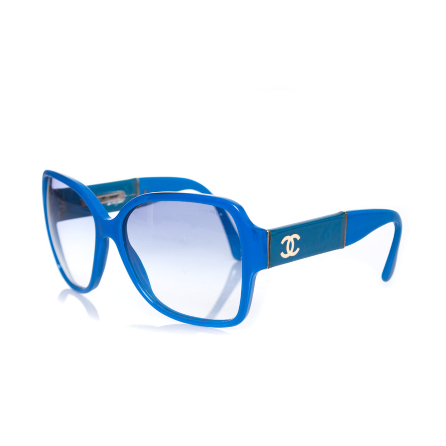 Chanel, Blue vintage square sunglasses - Unique Designer Pieces
