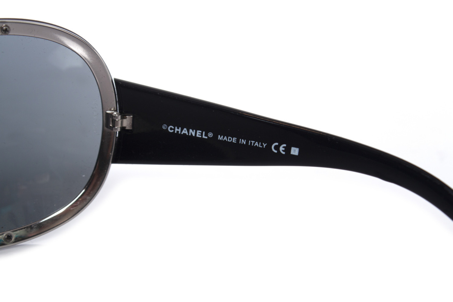 Chanel Blue 4148-B Embeliished CC Logo Shield Sunglasses For Sale at  1stDibs