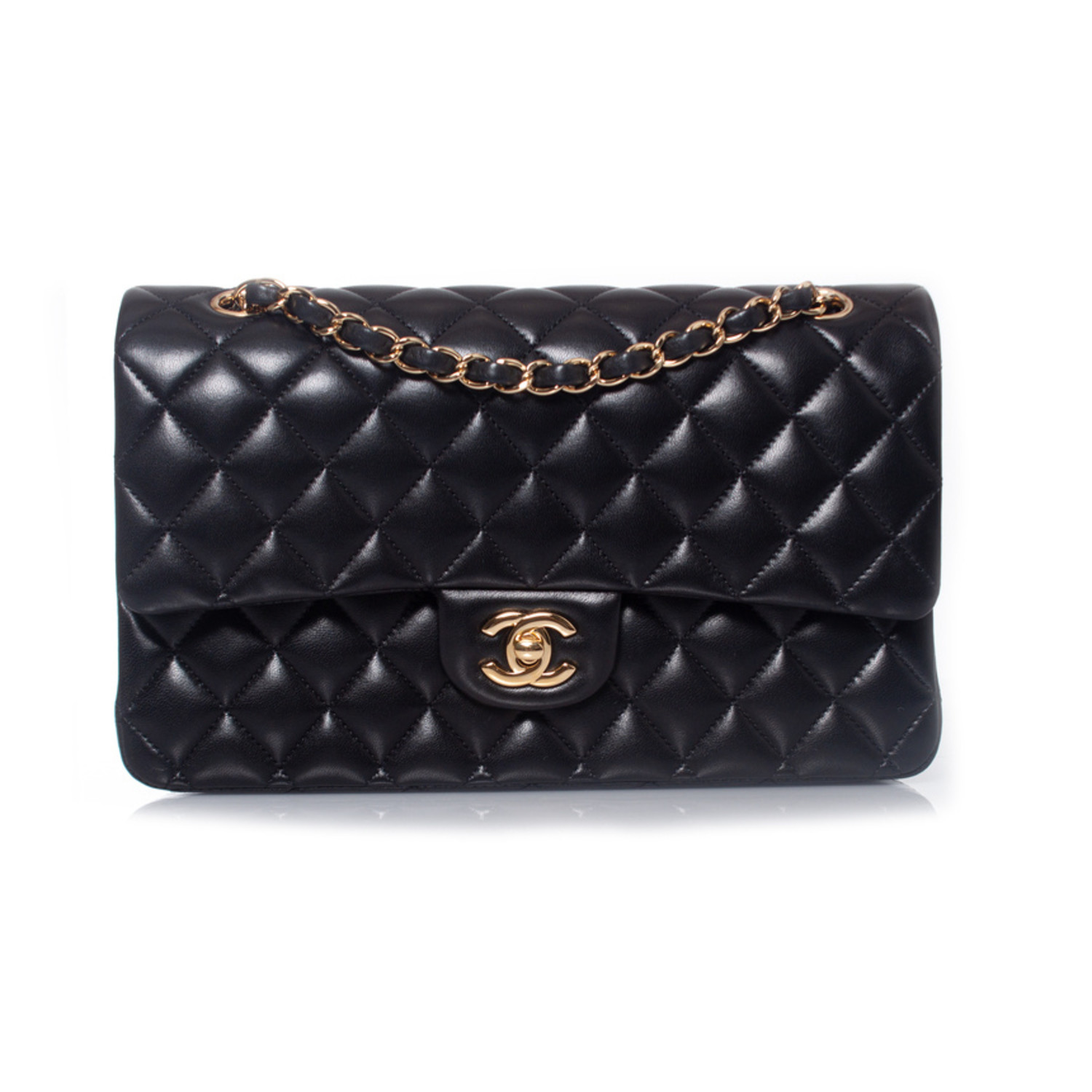 Chanel, Medium timeless in black calf leather. - Unique Designer