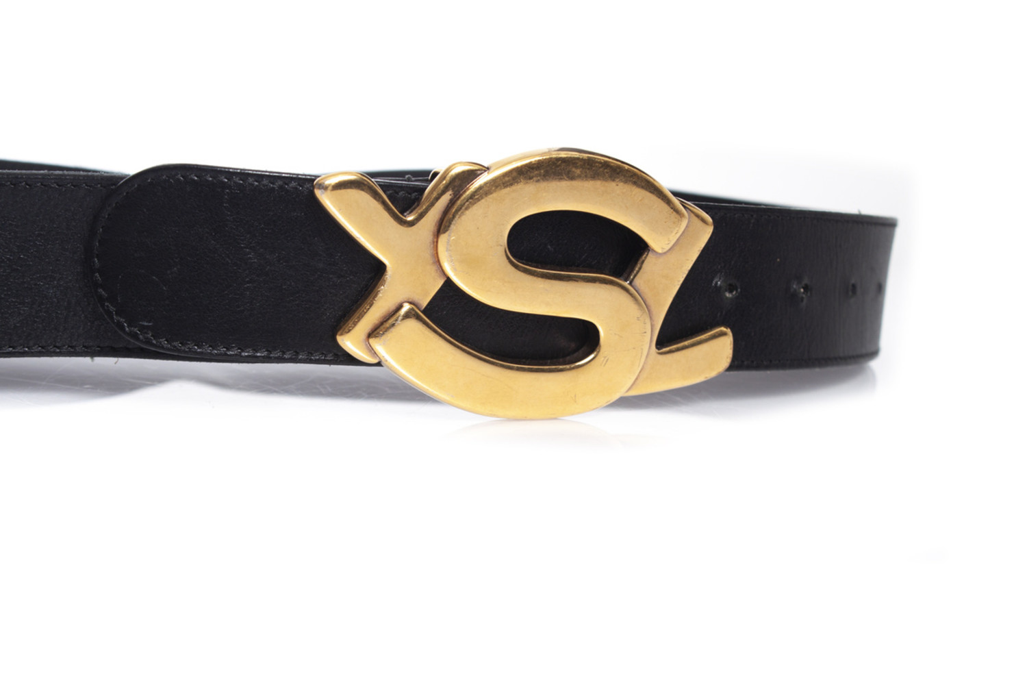 Yves Saint Laurent Yves Saint Laurent, YSL buckle belt in gold