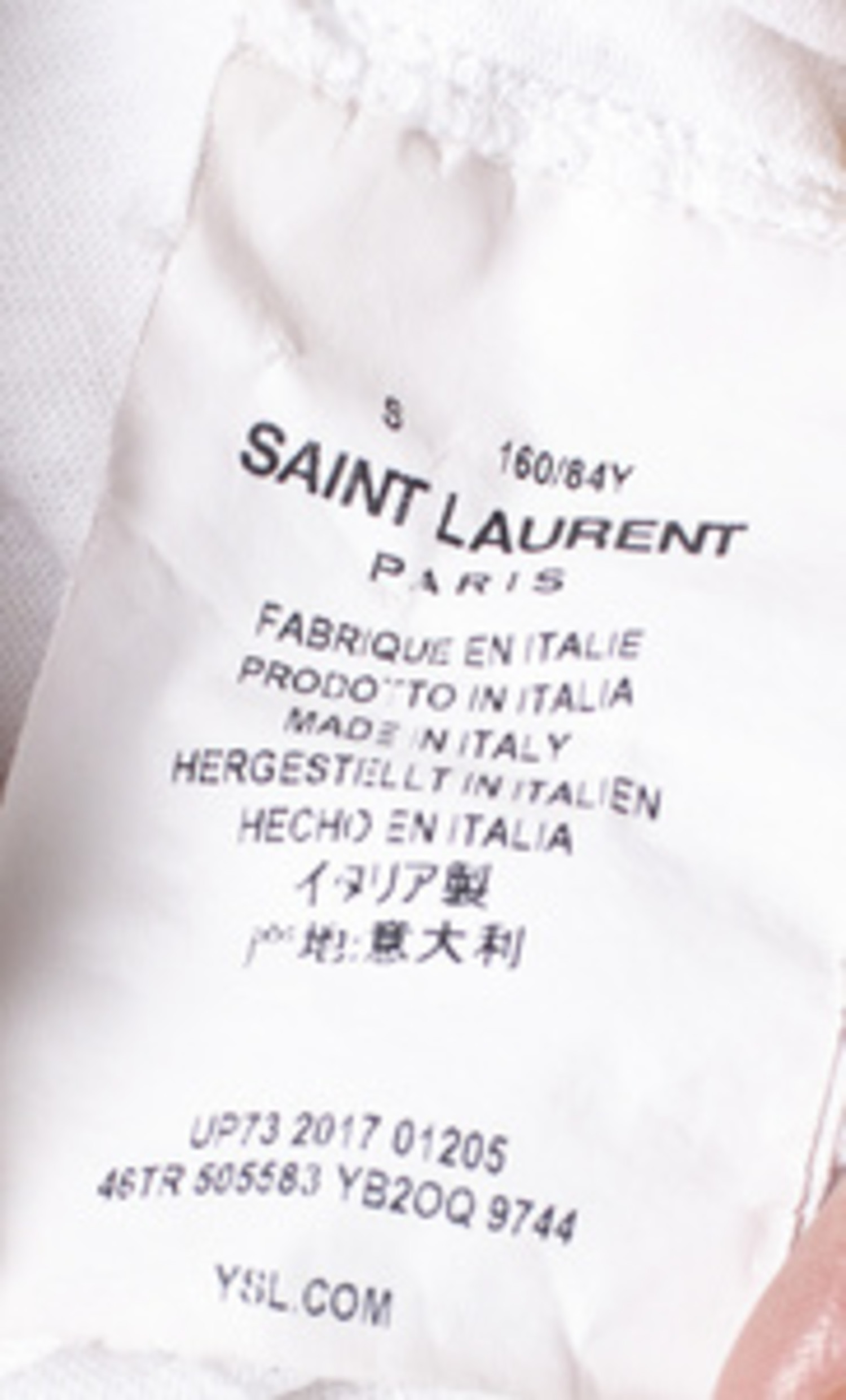 SAINT LAURENT, T-shirt with thunder print - Unique Designer Pieces