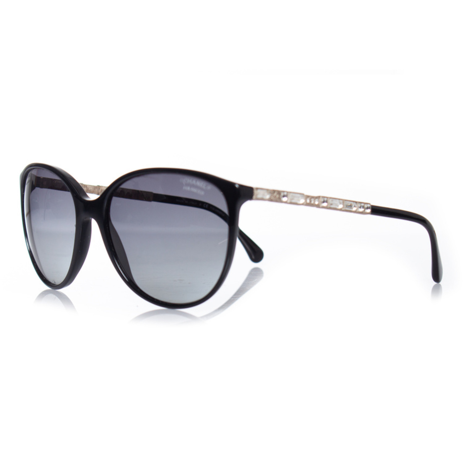 Chanel Black 5306-B Bijou Crystals Polarized Sunglasses Chanel