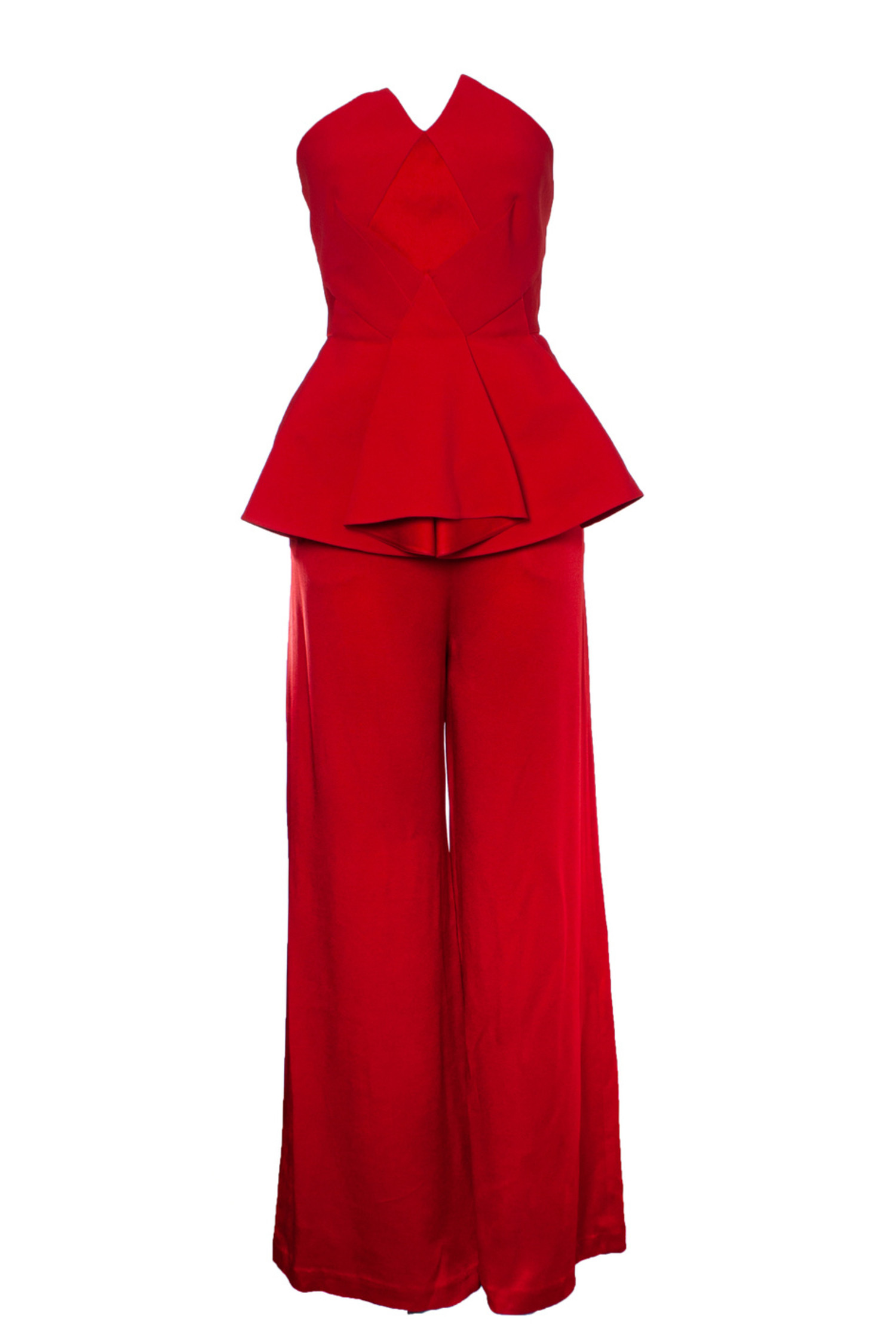 Fusion Fashion Moycullen - ❤ Incredible red jumpsuit with Beautiful satin  peplum detailing... #wedding #communion #style #wow #red Size 10 to 16 €275  Call 091555015 to order xo | Facebook