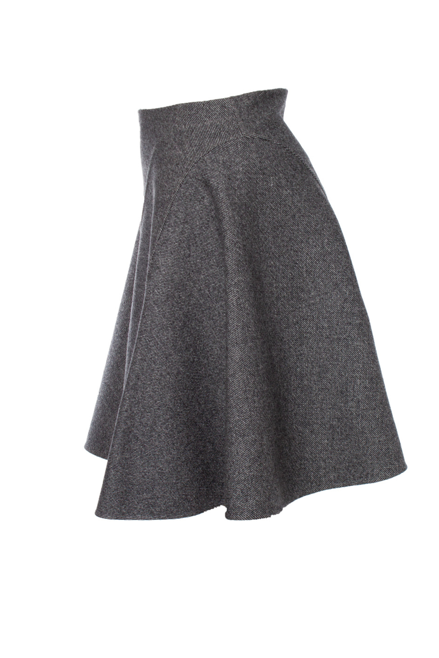 Christian Dior Grey wool A line skirt Unique Designer Pieces