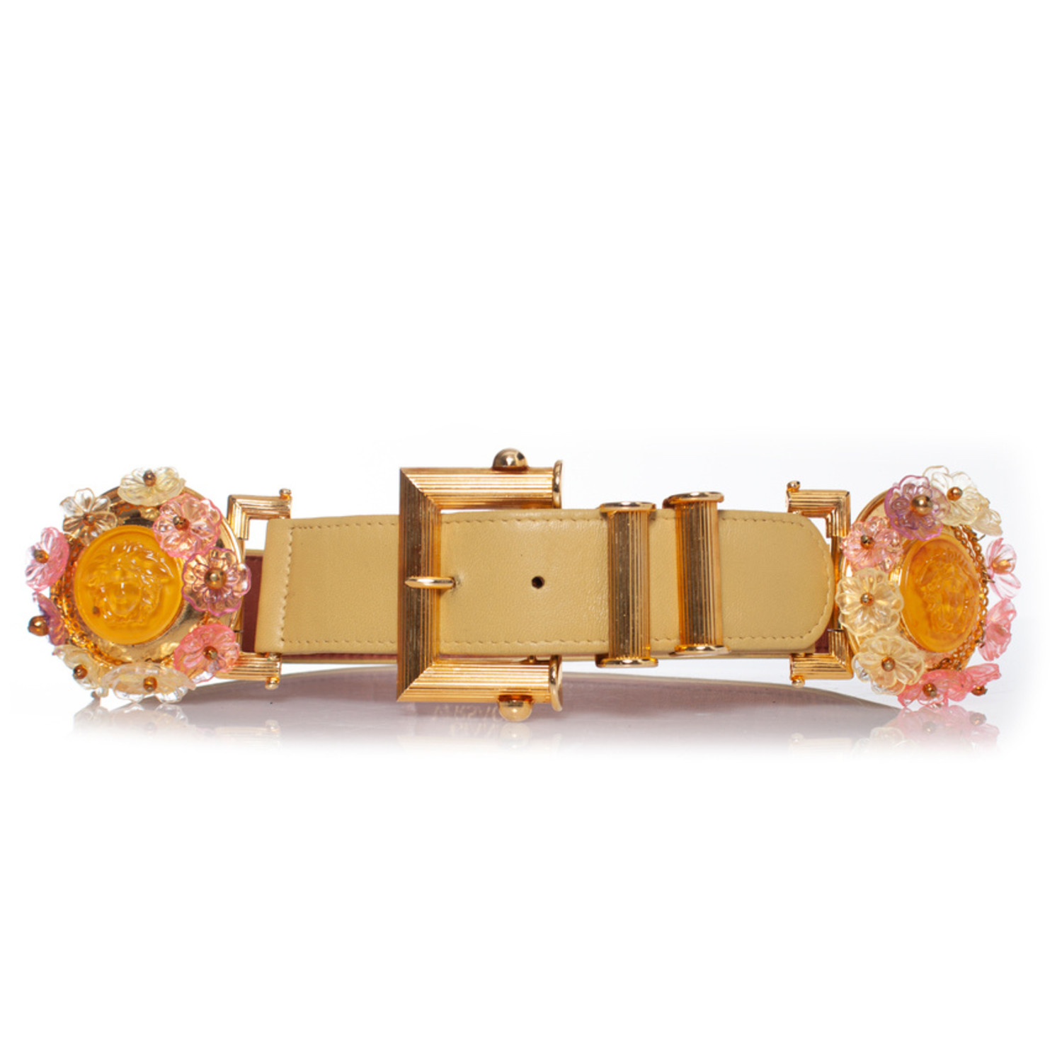 Gianni Versace belt with floral medusa applications Gianni Versace, belt with floral medusa applications  main image 3