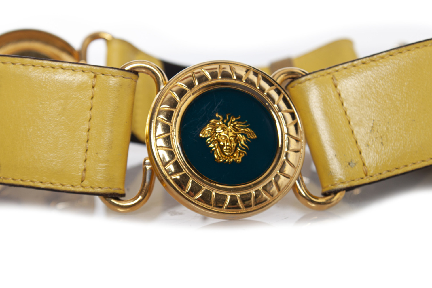 Gianni Versace, Medusa leather waist belt - Unique Designer  display picture 2