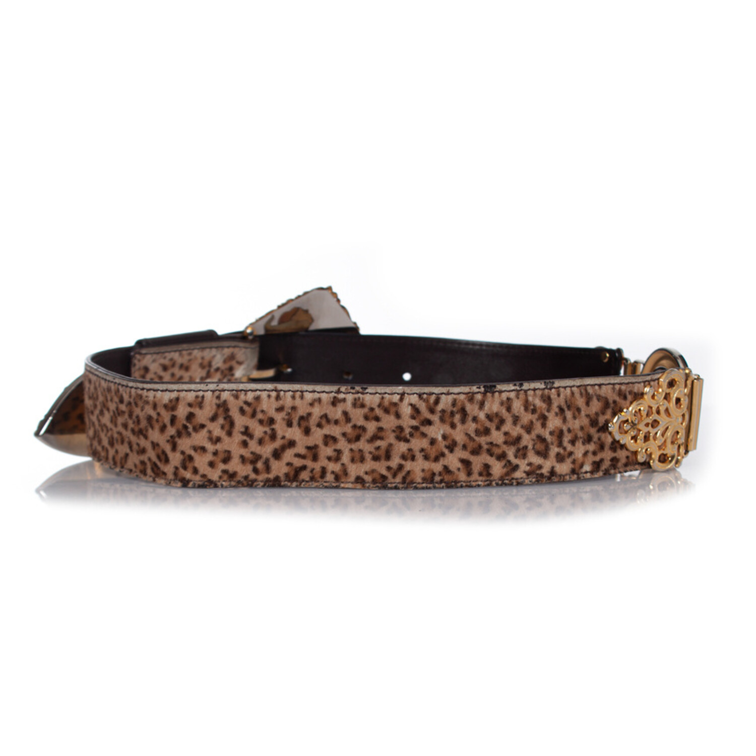 Gianni Versace, Leopard Medusa Belt in ponyskin - Unique 