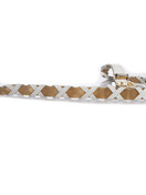 Gianni Versace, White leather and metal braided belt  display picture 2