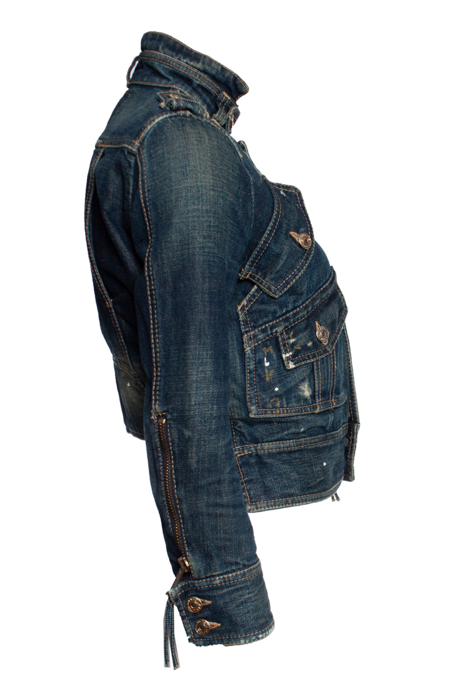 Dsquared2, Multiple pocket zipper denim jacket - Unique
