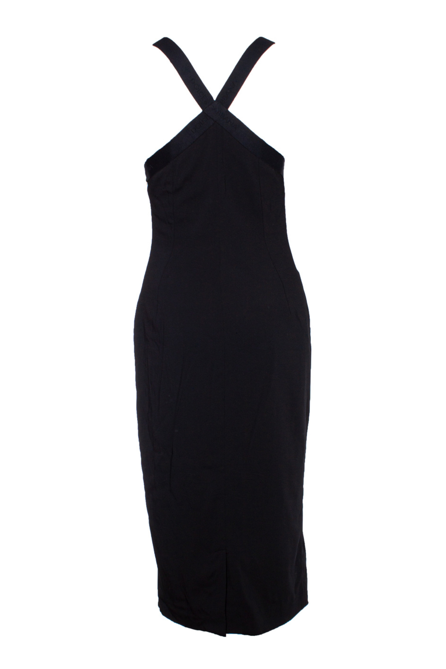 Dolce & Gabbana DGロゴ ドレス ブラック Dolce & Gabbana, Black dress with logo straps - Unique