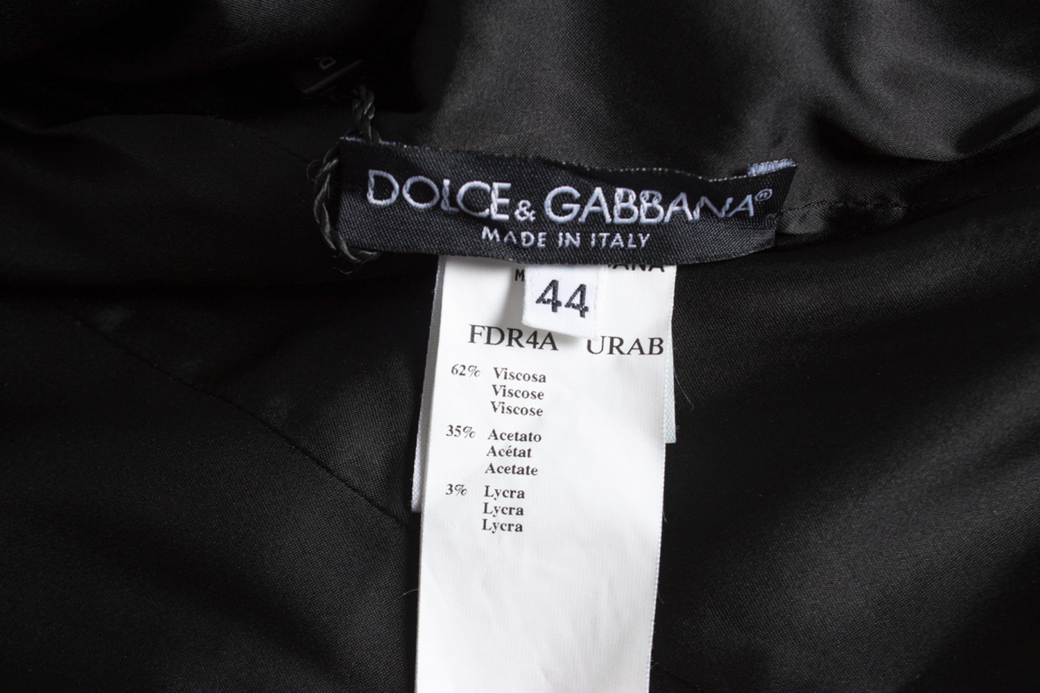 Dolce & Gabbana, Black dress with logo straps - Unique