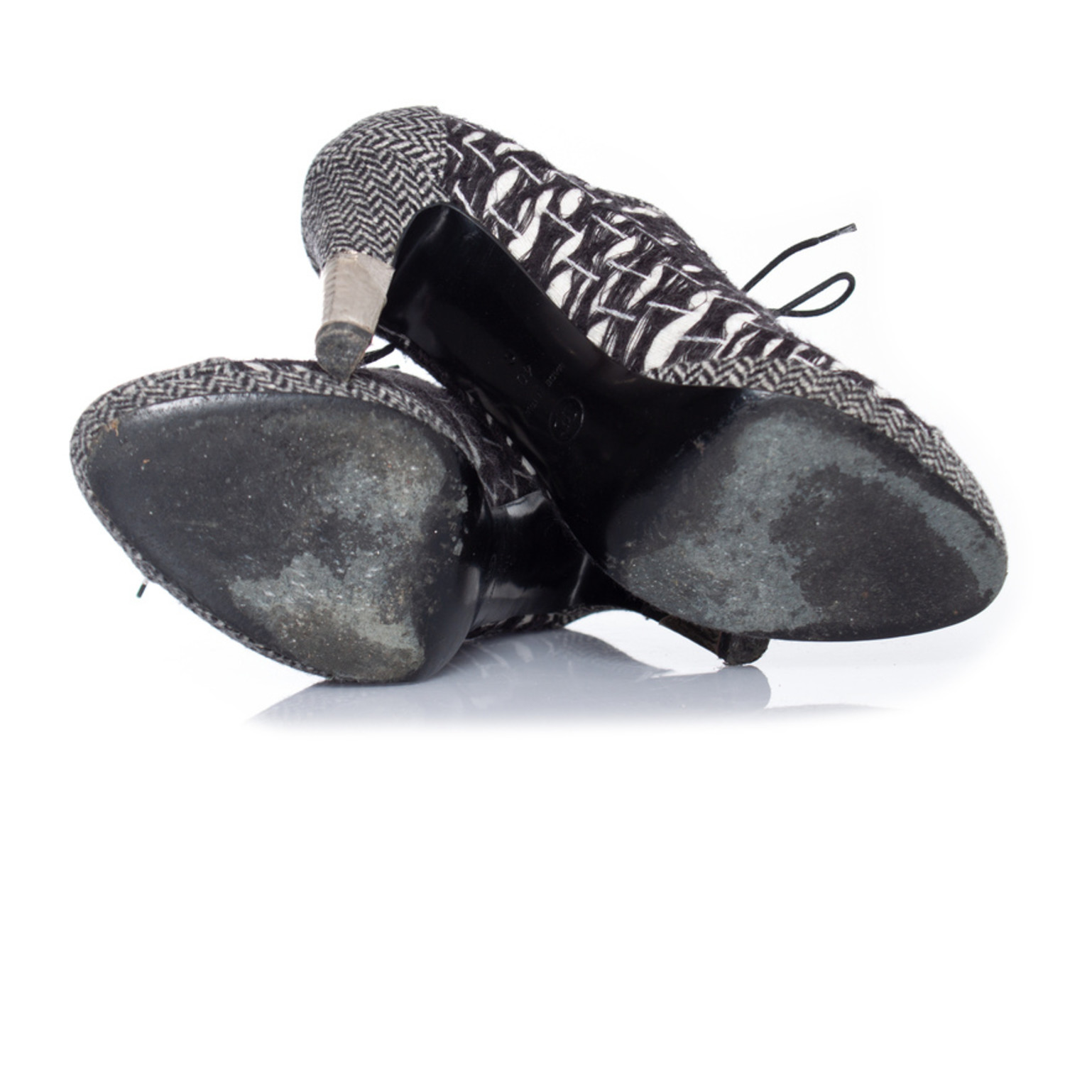 Chanel, Tweed lace up ankle boots - Unique Designer Pieces