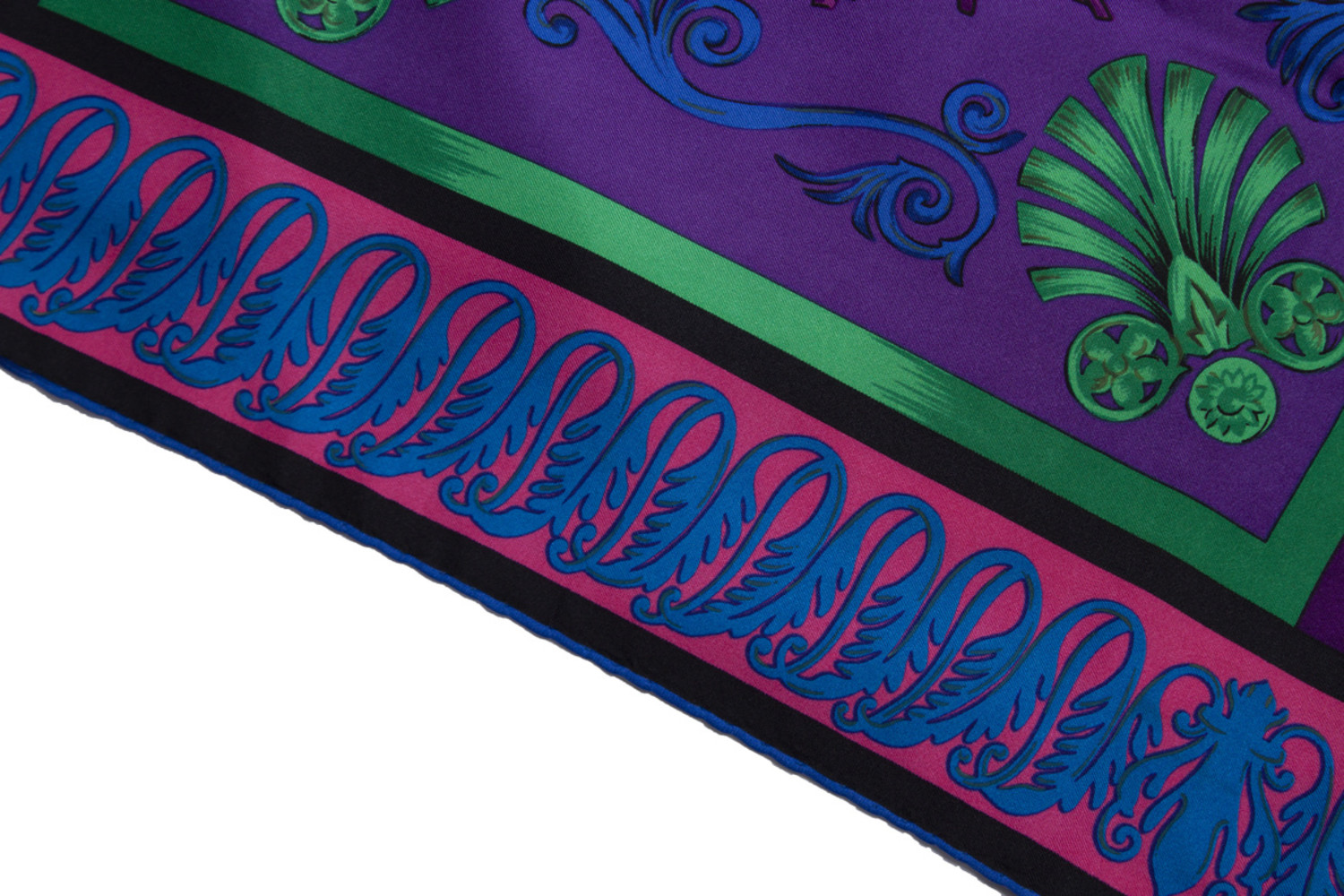 Atelier Versace, Multicolored medusa scarf - Unique Designer Pieces