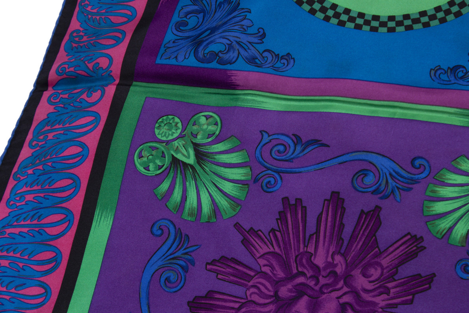 Atelier Versace, Multicolored medusa scarf - Unique Designer Pieces
