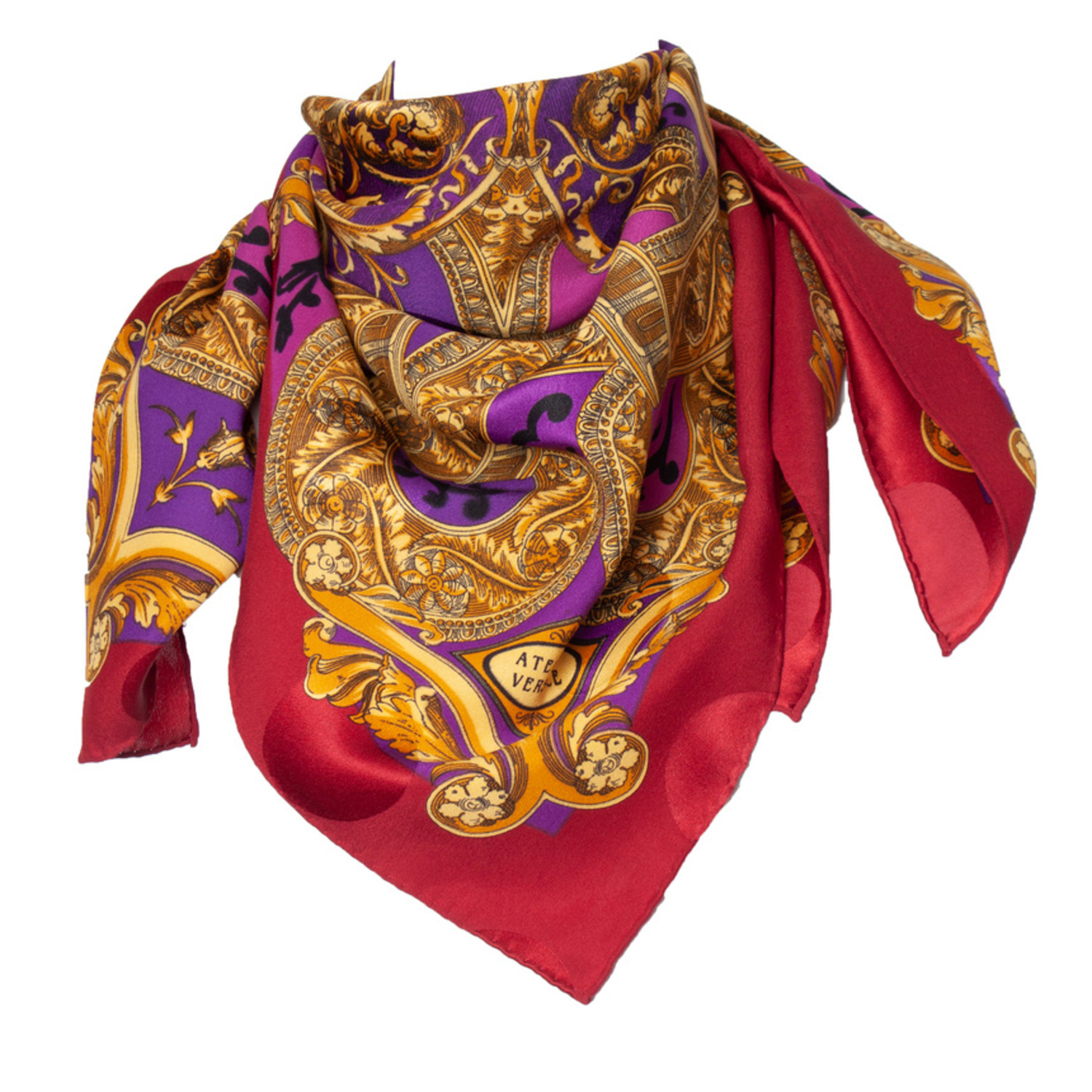 Atelier Versace, Multicolored Barocco printed scarf - Unique Designer Pieces