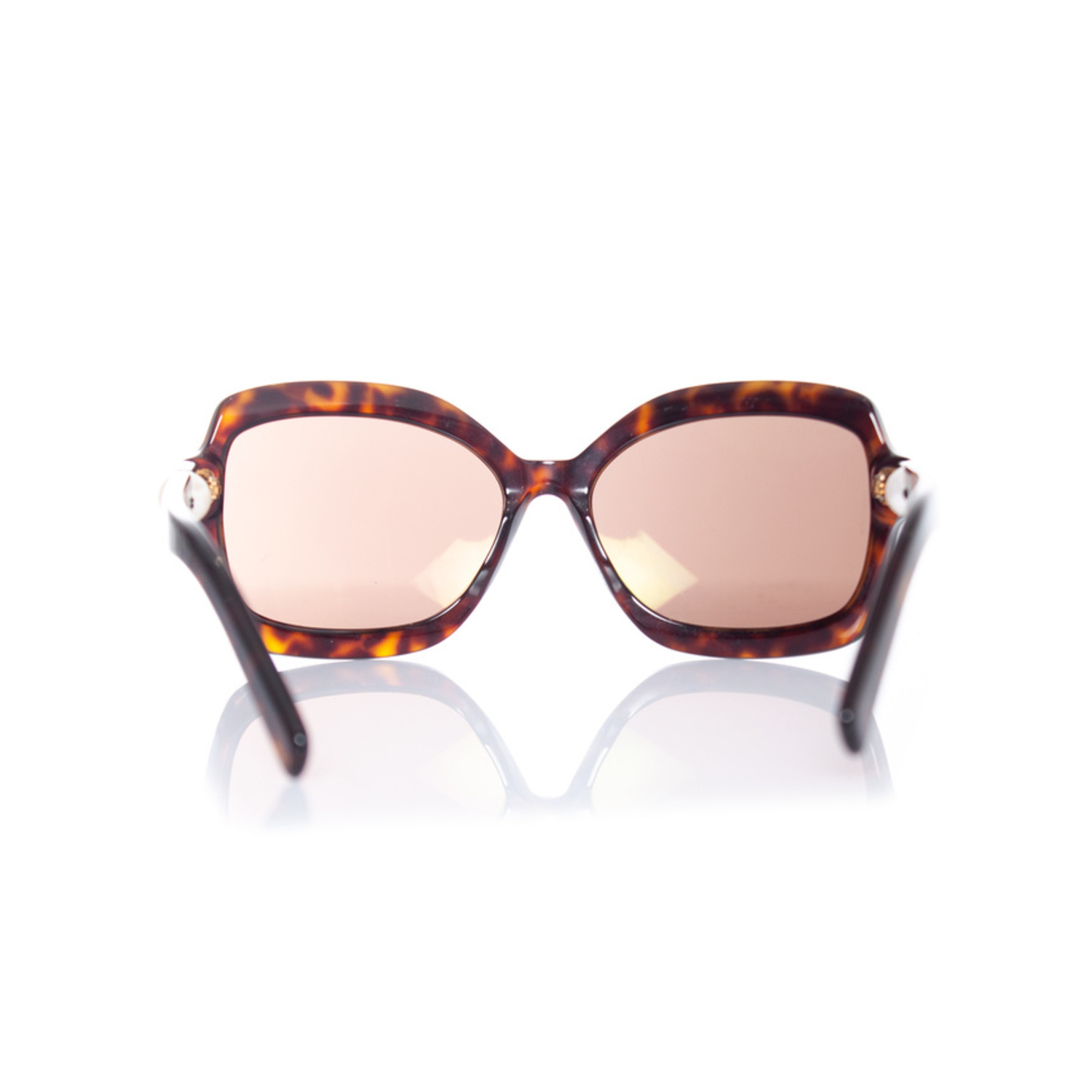 Chanel, Brown tortoise sunglasses with pearl - Unique  display picture 3