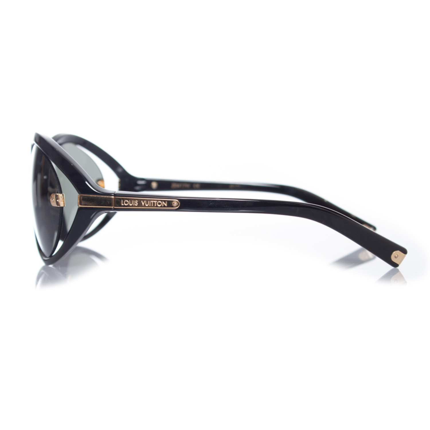 Louis Vuitton, Black oval sunglasses - Unique Designer Pieces