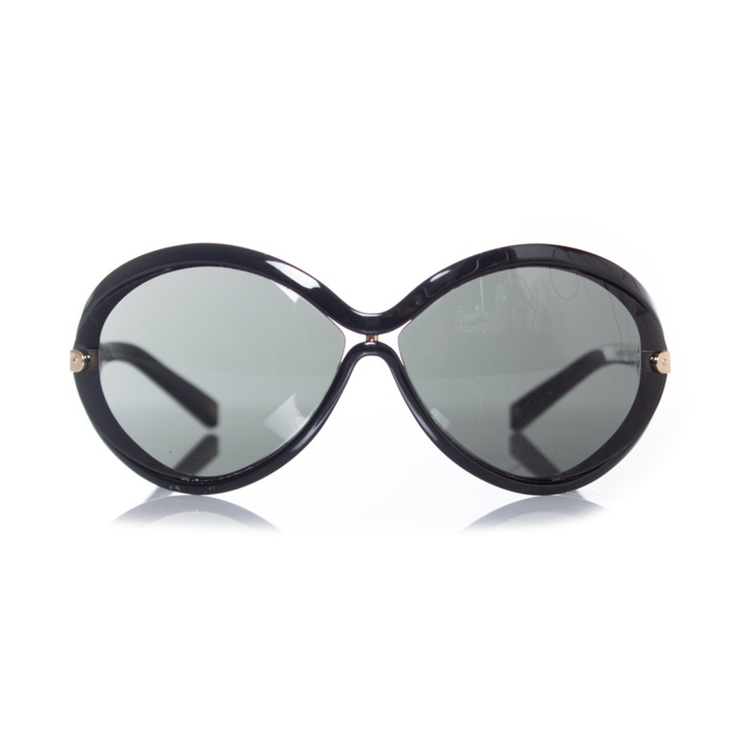 Louis Vuitton, Black oval sunglasses - Unique Designer Pieces