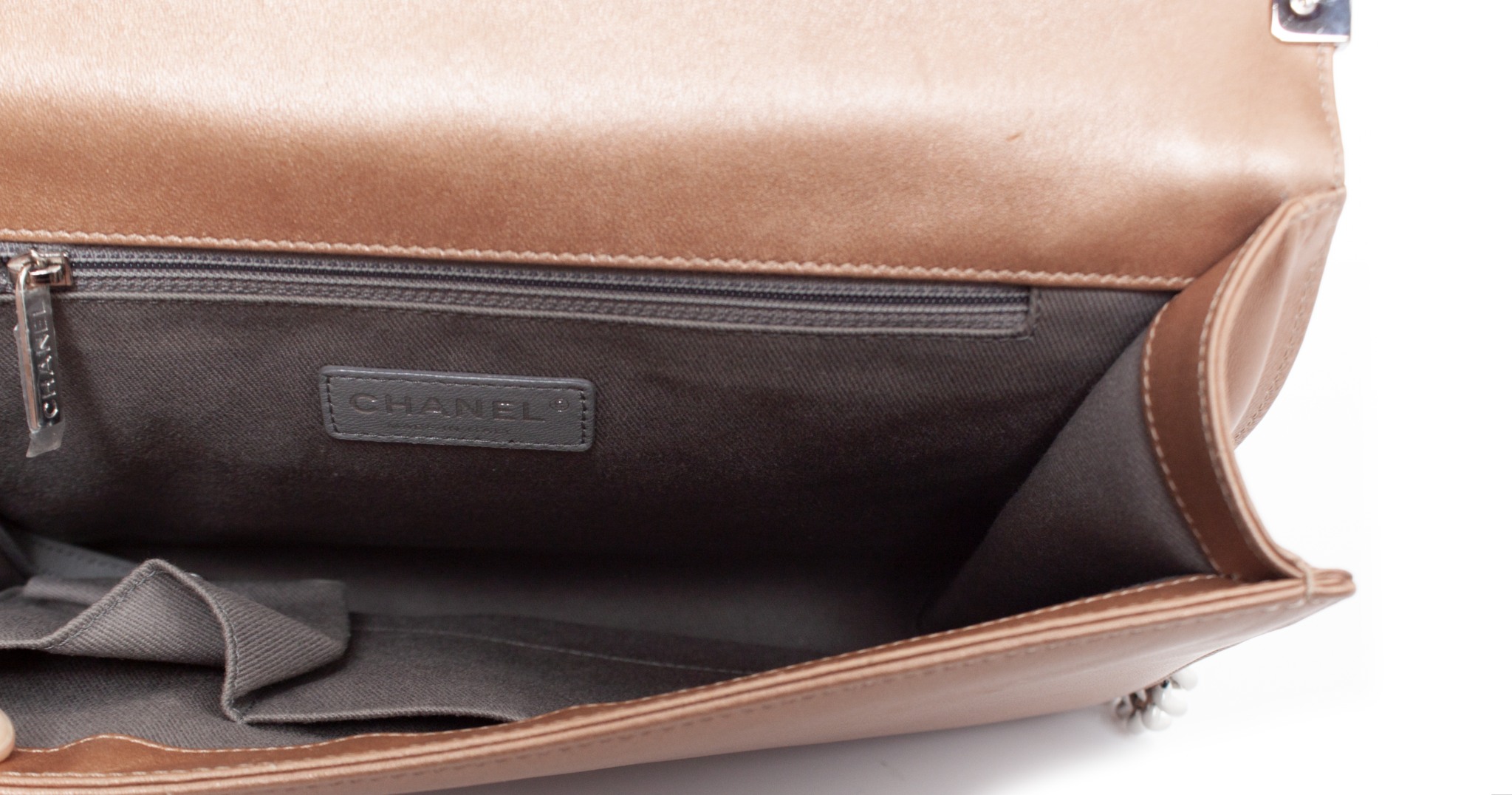 Chanel, Metallic large leather boy bag - Unique Designer Pieces