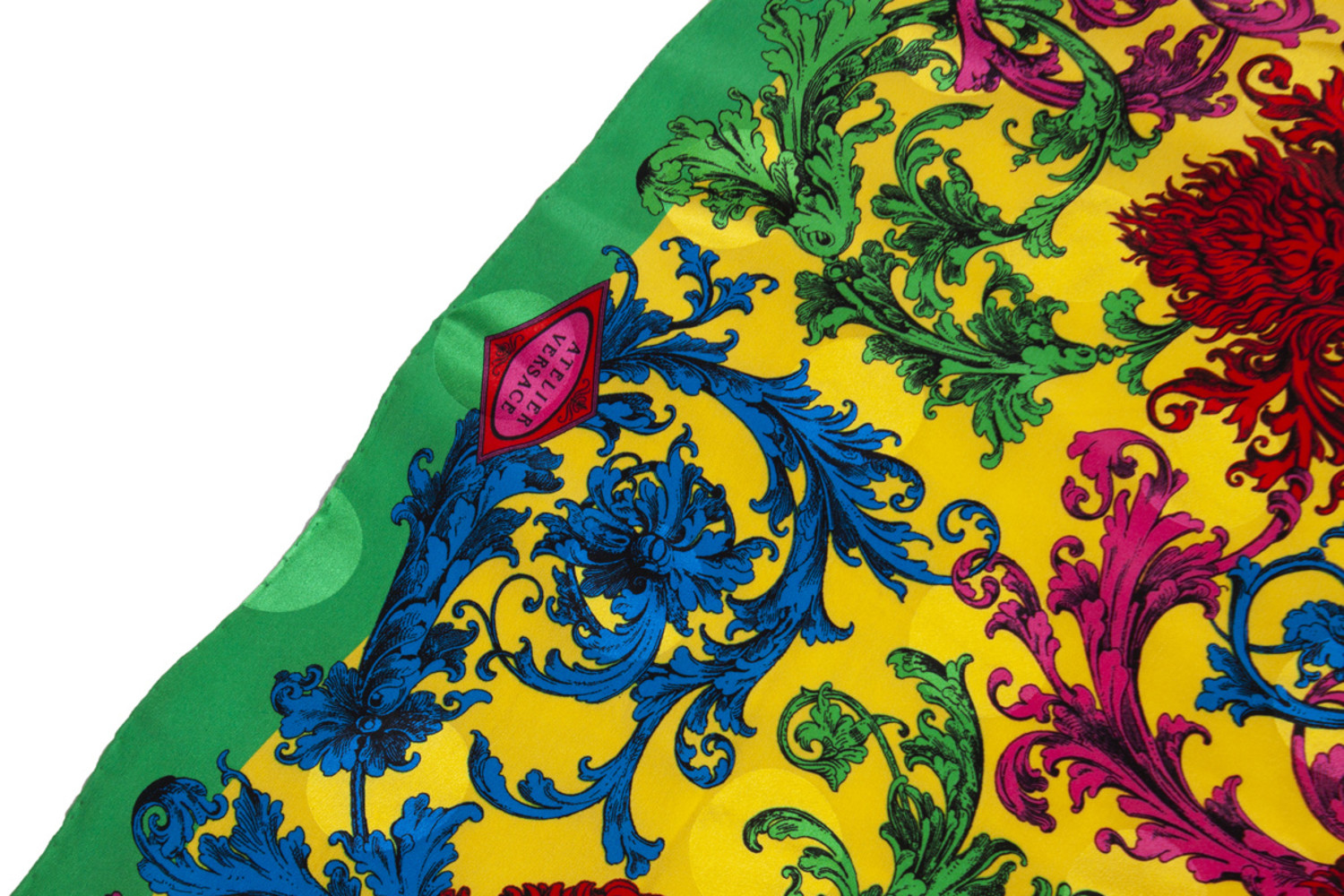 ATELIER VERSACE VINTAGE イタリア製 メデューサ柄ストール Atelier versace, Multicolored medusa scarf - Unique Designer Pieces